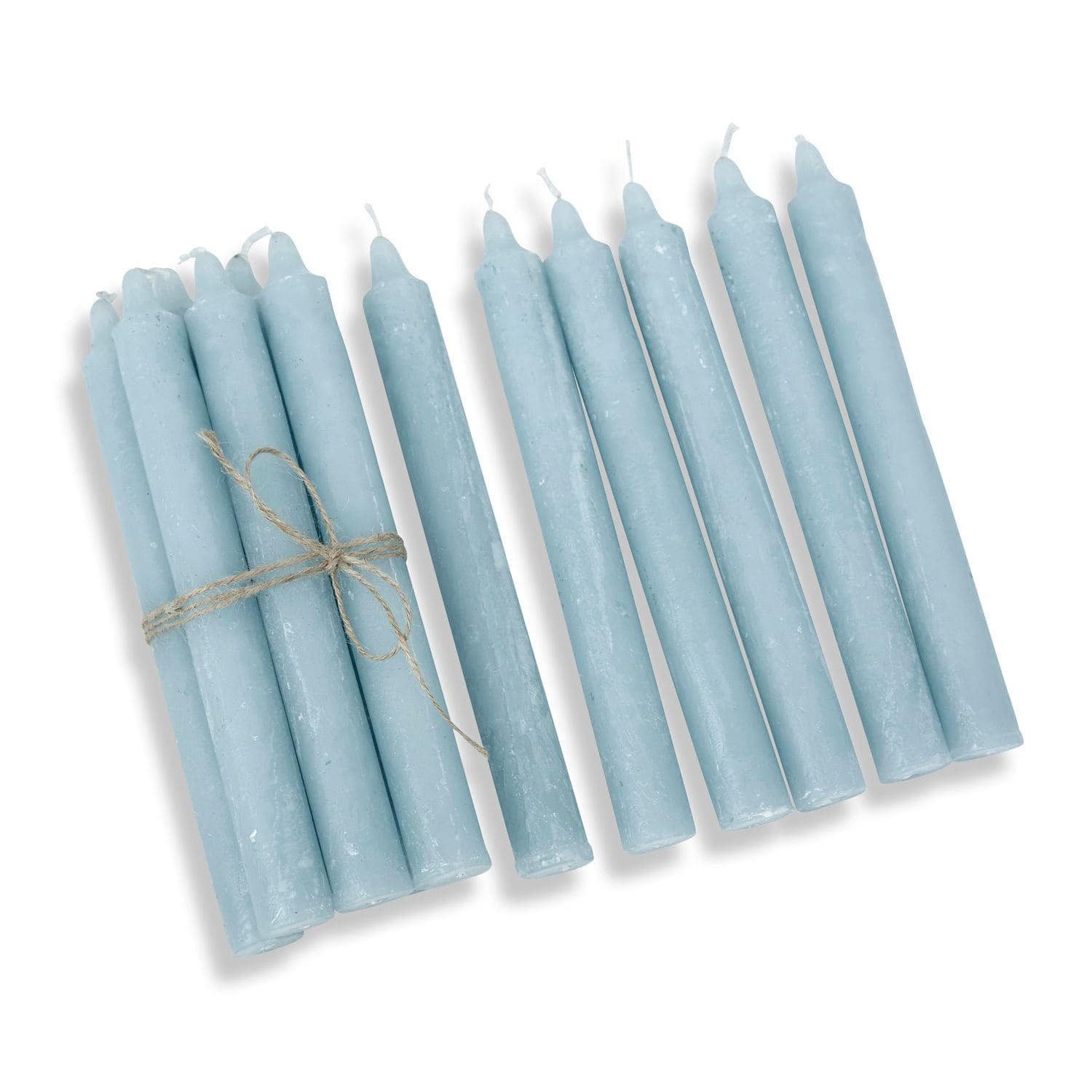 Mirabeau Stumpenkerze Kerze 12er Set Bauceau blau (12er Set, 12er Set), none