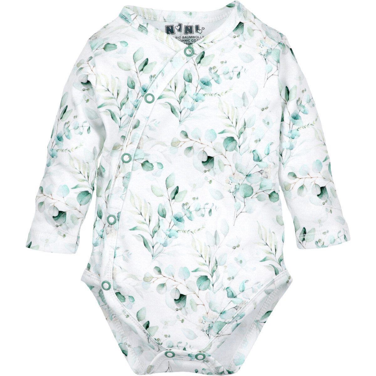 Langarmwickelbody Eukalyptus Unisex Kinder