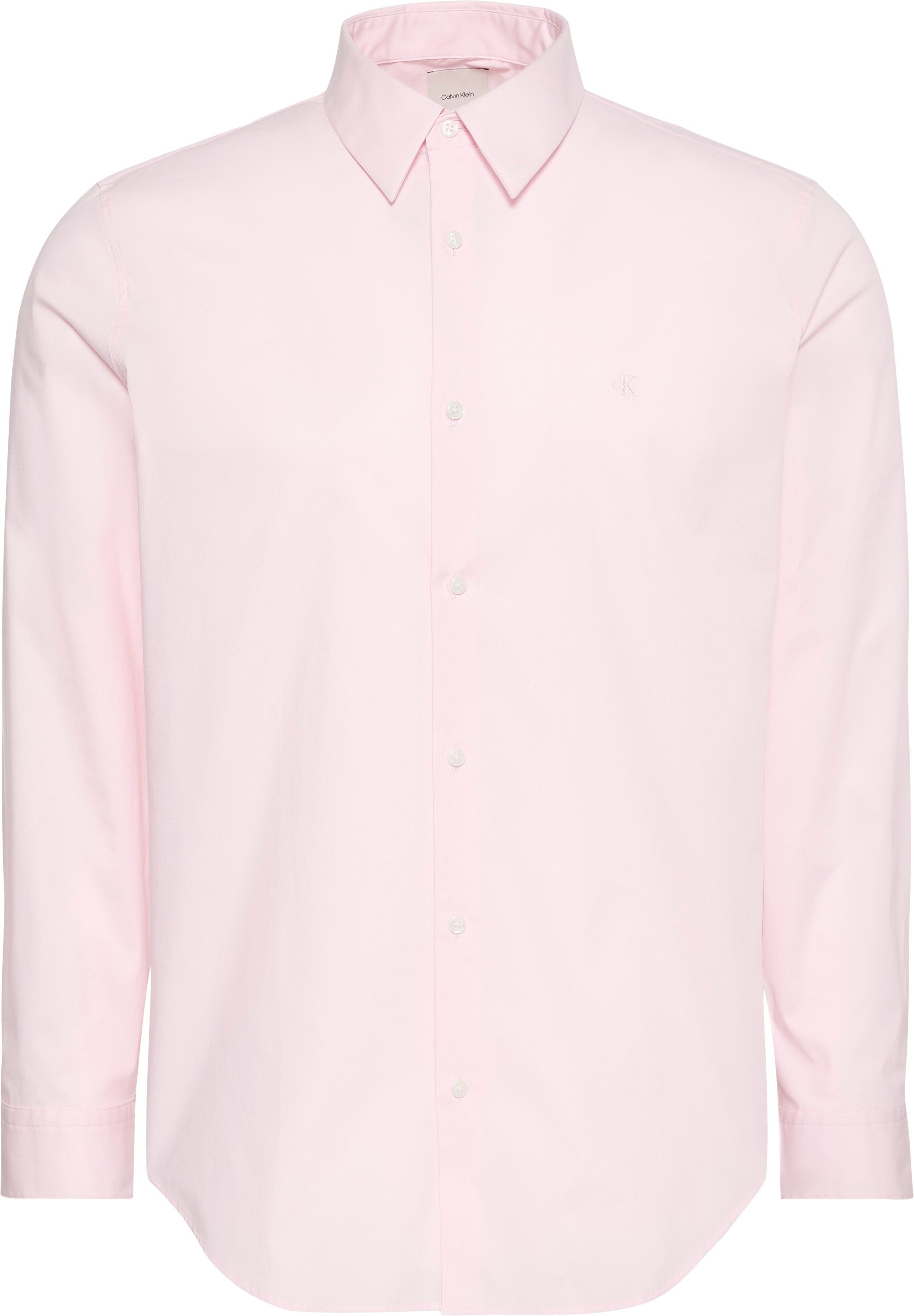 Calvin Klein Langarmhemd slim fit, in Unifarbe