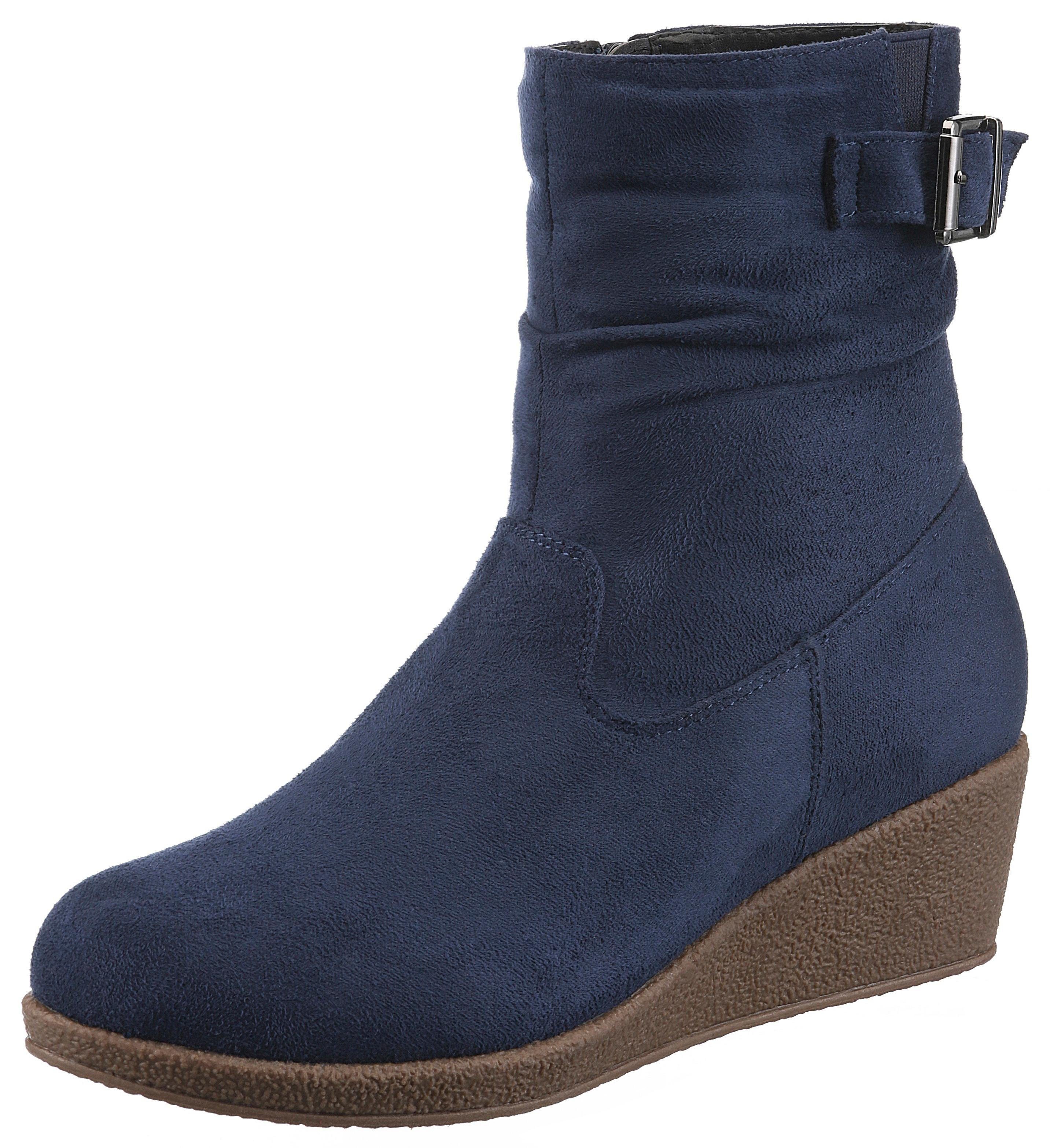 ANISTON BY BAUR CITY WALK Stiefelette mit Raffungen am slouchy Schaft