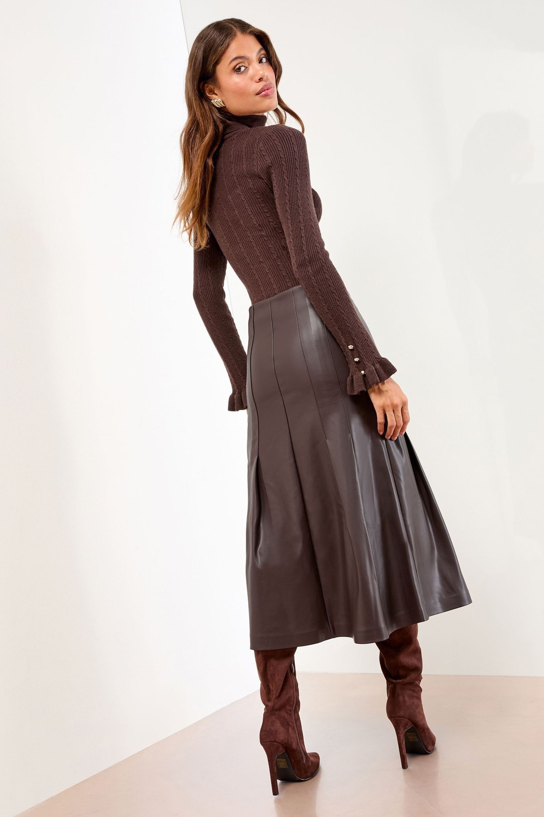 LIPSY Midirock Lipsy Midirock mit Kellerfalte, Regular (1-tlg) günstig online kaufen