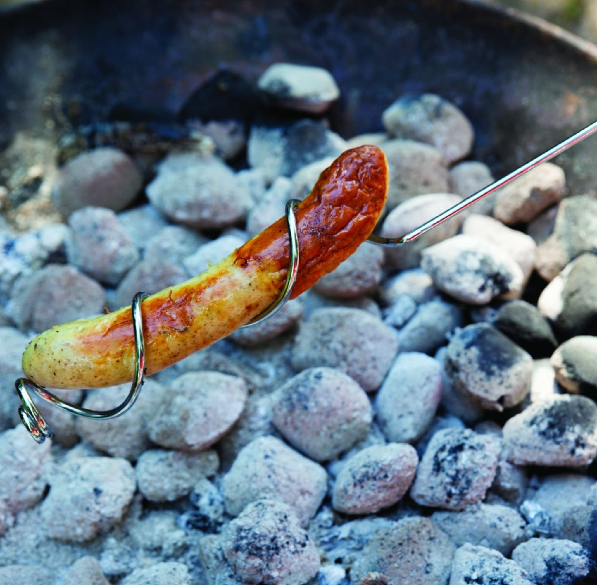 esschert design Feuerschale BBQ Wurst Spieß 75 cm Grill Halterung Camping Lagerfeuer Grill Holz, (1 x Wurst-Spieß)