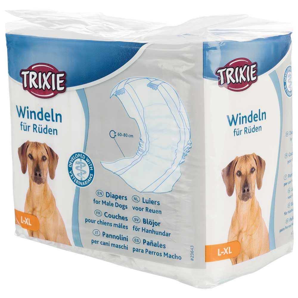 TRIXIE Windeln Trixie Rüdenwindeln - Hygienische Einweg Windeln (12-St), Besonders saugstark