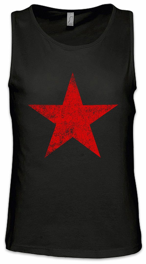 Urban Backwoods Tanktop Punk Star Ärmelloses T-Shirt Anarchy Rock Music Red günstig online kaufen