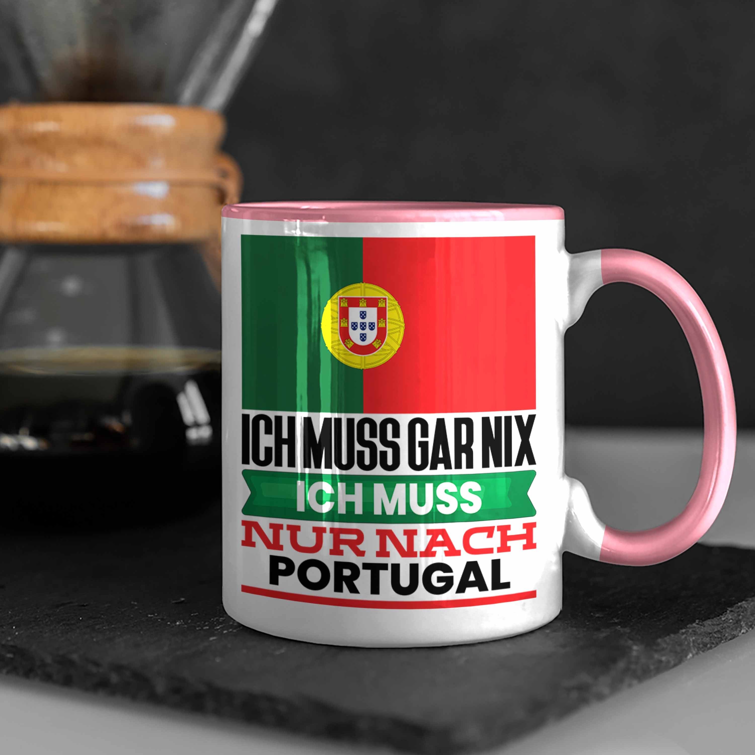 Trendation für Rosa Geschenkidee Geschenk Tasse Portugiesen Portugal Geburtstag Urlaub Tasse