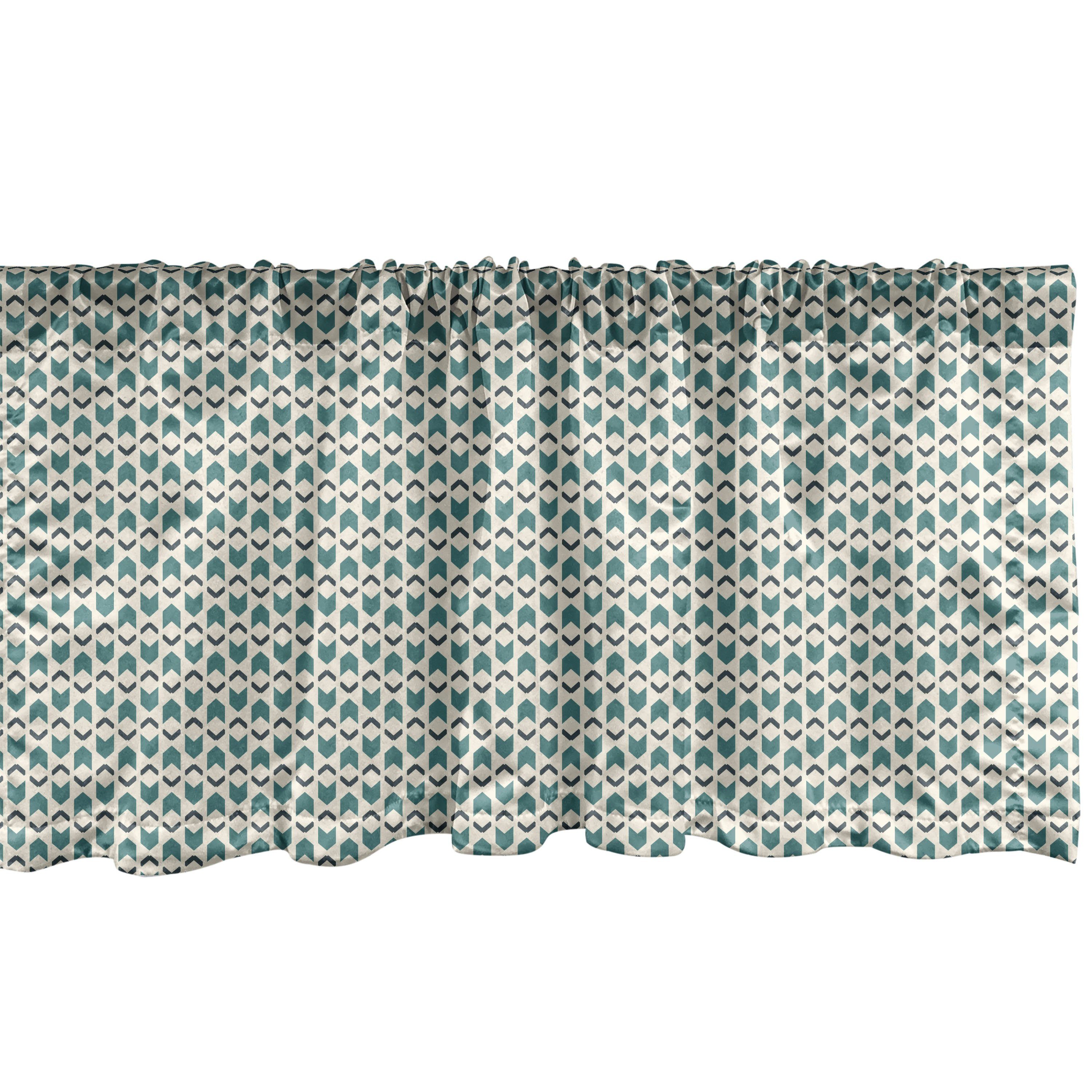 Scheibengardine Vorhang Volant für Küche Schlafzimmer Dekor mit Stangentasche, Abakuhaus, Microfaser, Abstrakt Konzept der Grund Ornaments