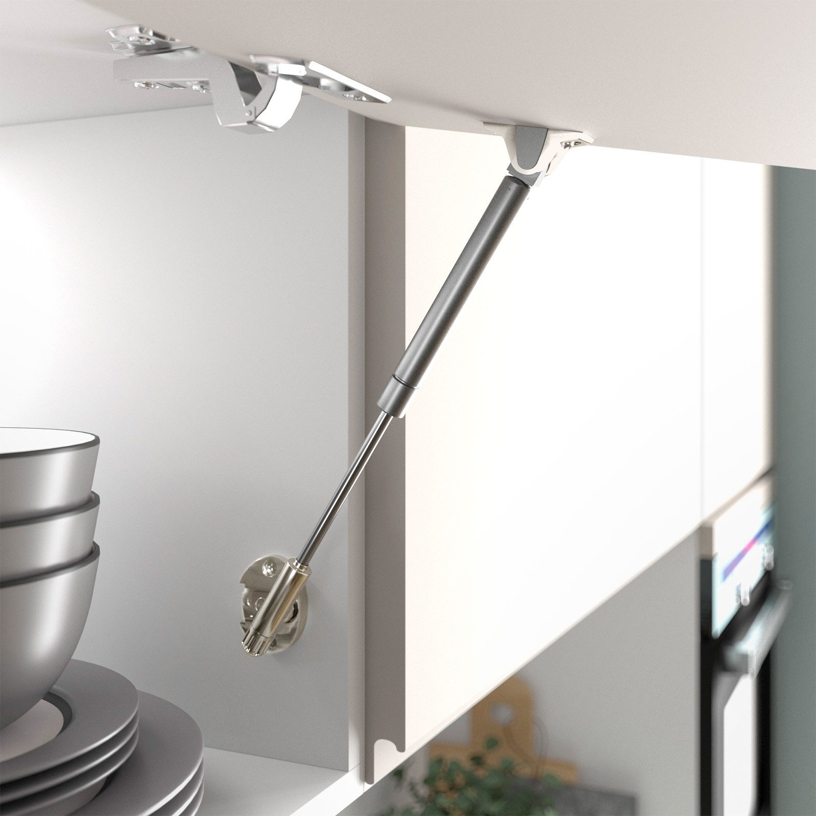 SO-TECH® Möbelbeschlag Italiana Ferramenta Gasdruckdämpfer Kraby lift up Länge 277 (1 St), 120 Newton, für nach oben öffnende Schrankklappen & Truhen g