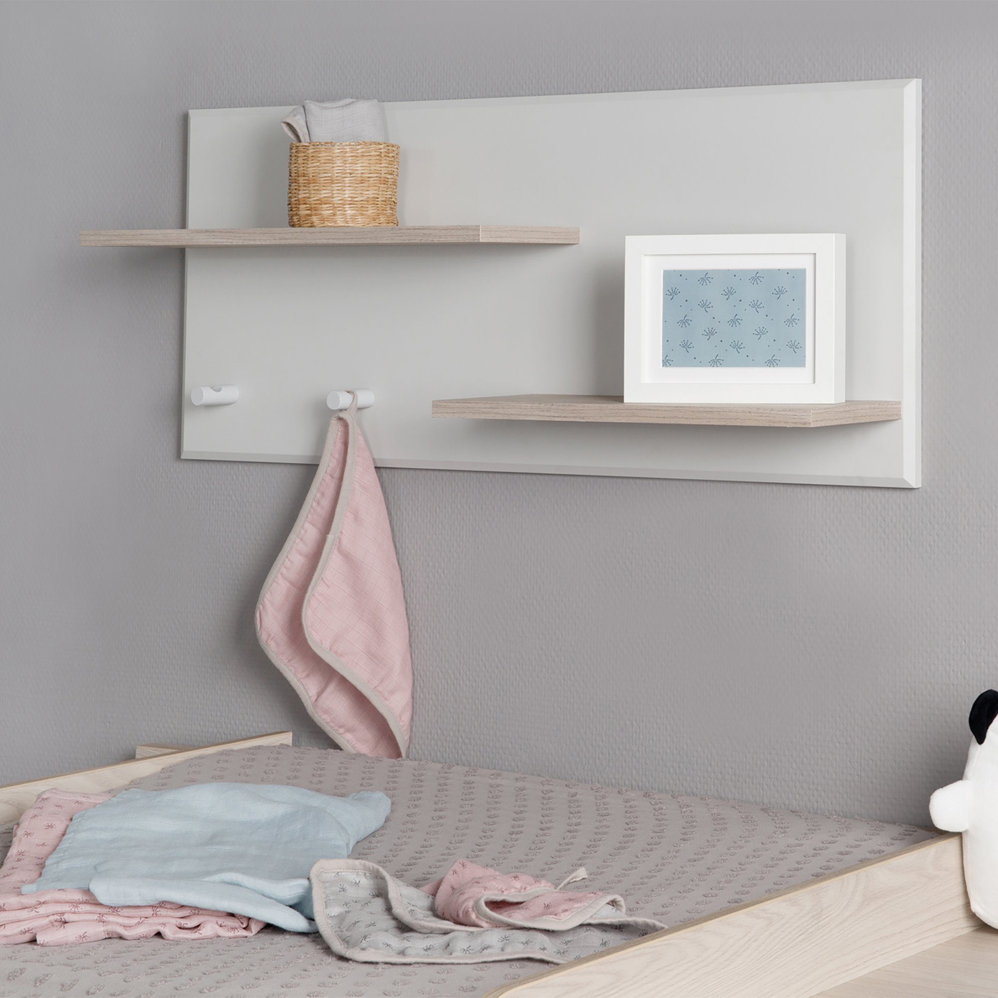 roba® Wandregal Helene, für Baby- & Kinderzimmer, Lichtgrau