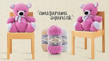 Alize 5 x ALIZE Velluto 378 Orchid Häkelwolle, 68 m, Chenillegarn,Kuschelweich für Babydecken, Amigurumi,Samtwolle