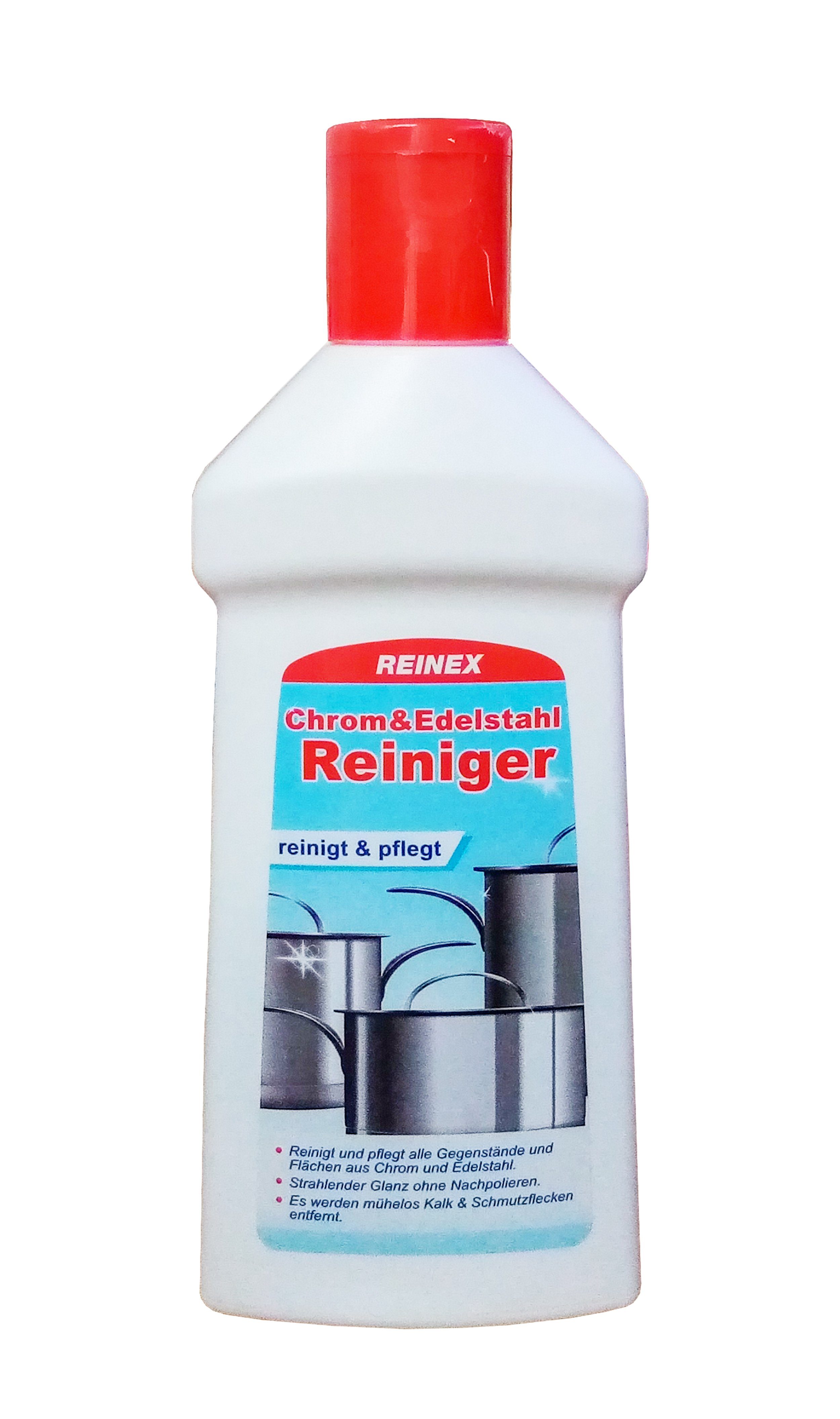 Reinex CHROM und EDELSTAHLREINIGER 250ml Reinex Chromreiniger 53 Chromreiniger (1-St. Edelstahl Reiniger Pflege)