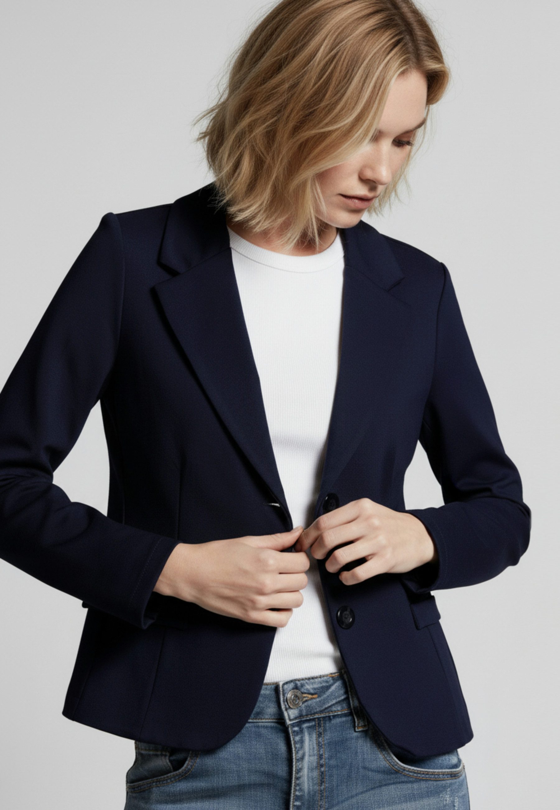 Andijamo-Fashion Jerseyblazer SHORT CLASSY Verkürzte, cleane Silhouette