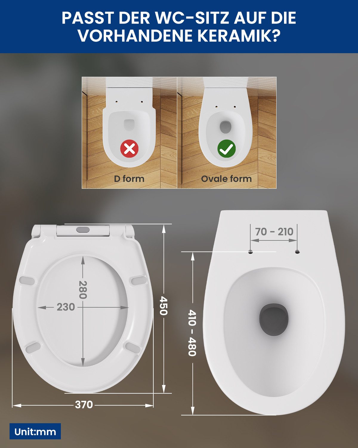 CECIPA MAX WC-Sitz Duroplast Toilettendeckel mit günstig online kaufen