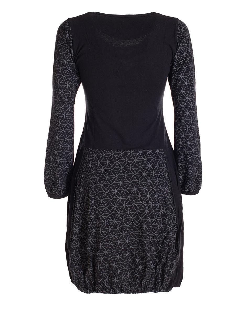 Vishes Ballonkleid Langarm Damen-Keid Ballon-Kleid Shirt-Kleid günstig online kaufen