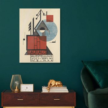 Posterlounge Acrylglasbild Exhibition Posters, Bauhaus Ausstellung 1923, Karte IX, Vintage Grafikdesign