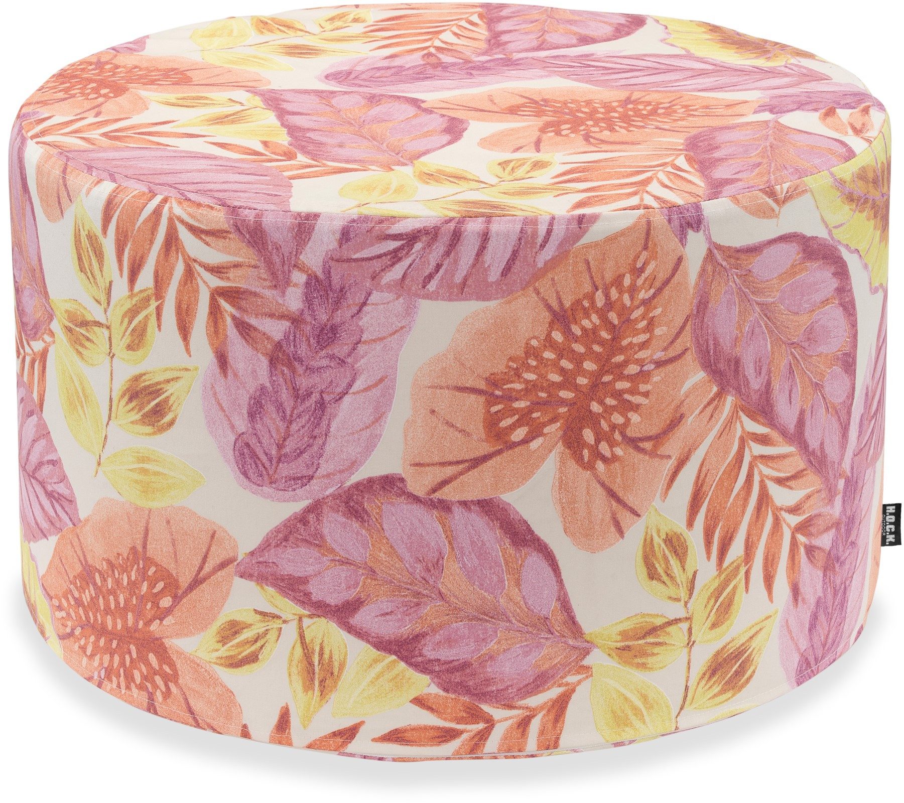 H.O.C.K. Sitzhocker H.O.C.K. Tropical Outdoor Hocker rund Pouf ø60x40cm coral lachs sunny, Hocker, Sitzhocker, Pouf Hocker, Barhocker - wetterfest, vielseitig