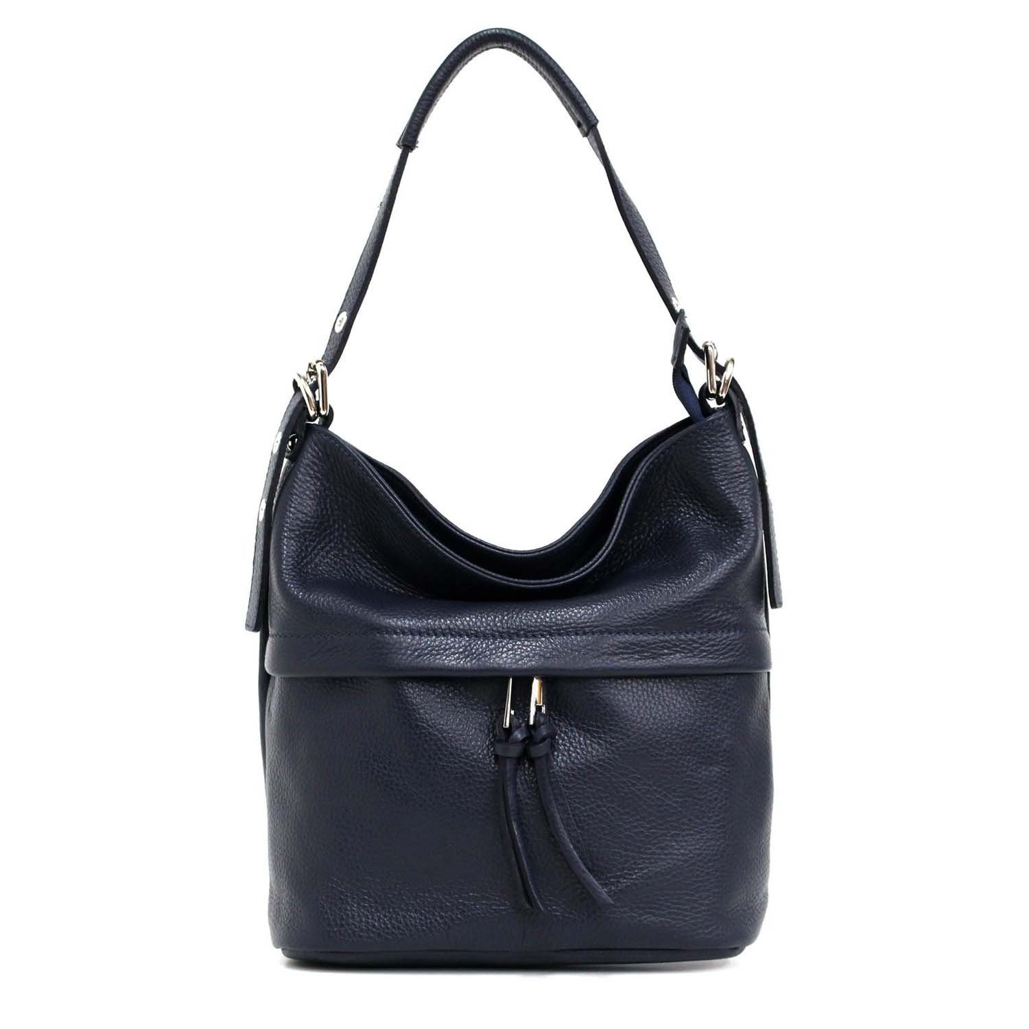 Schultertasche Made in Italy Damen XL Leder Shopper