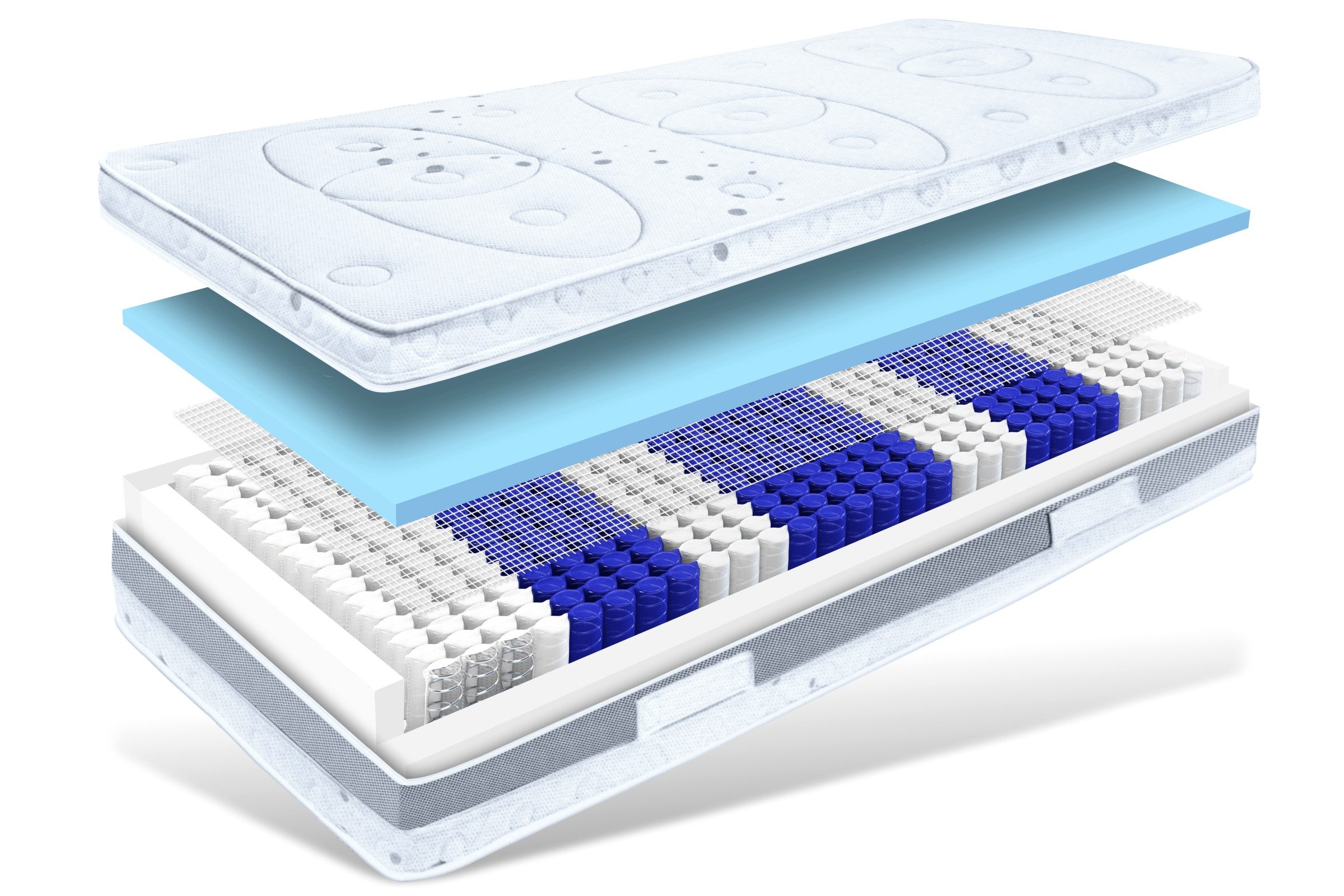 Taschenfederkernmatratze MED TTFK mit Klimaband extra 25cm hoch Tonnen Federkern Matratze, Матрасы Perfekt, 25 cm hoch, (Seiten- und Bauchschläfer), Tonnentaschenfederkernmatratze mit Klimaband und 7 Zonen