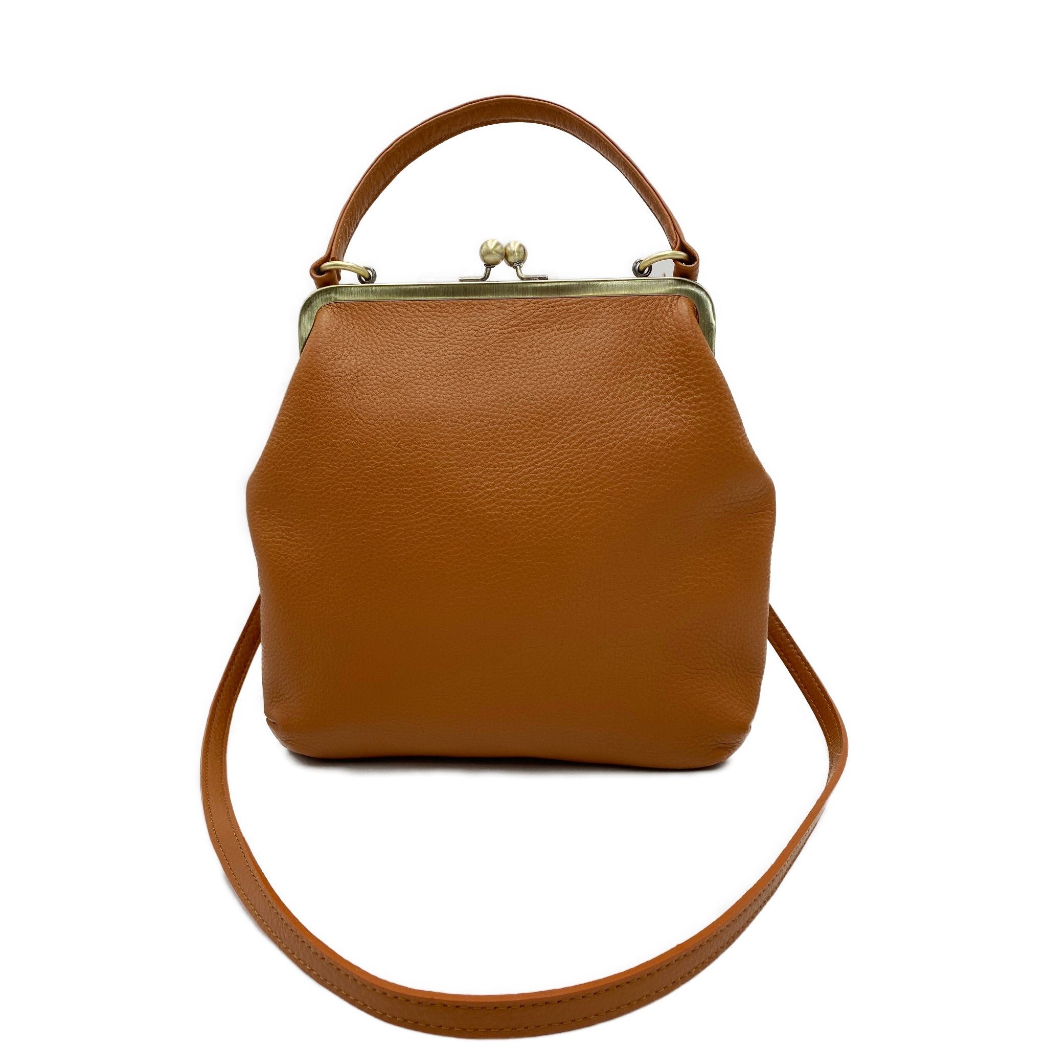 Taschenkinder Schultertasche Vintage Ledertasche Damen - Handtasche Zoe, Retro Umhängetasche, Echtes Leder vom Rind