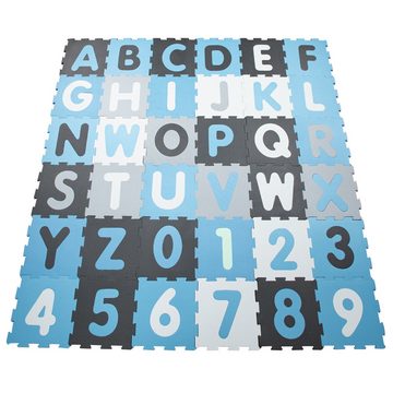 Kinderteppich Puzzlematte Babymatte Zahlen Buchstaben, Paco Home, rechteckig, Höhe: 4 mm
