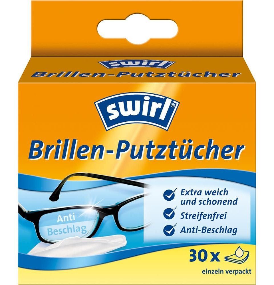 Swirl Swirl Brillen-Putztücher 30 Stück Reinigungstücher (Kunststoff)