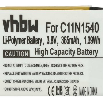 vhbw kompatibel mit Asus ZenWatch 2, 2 WI501QF, 2 WI501Q Akku Li-Polymer 365 mAh (3,8 V)