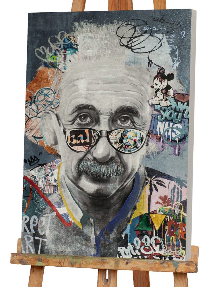 ArtUniverse Gemälde Brillianter Physiker 60x90 cm, Menschenmotiv