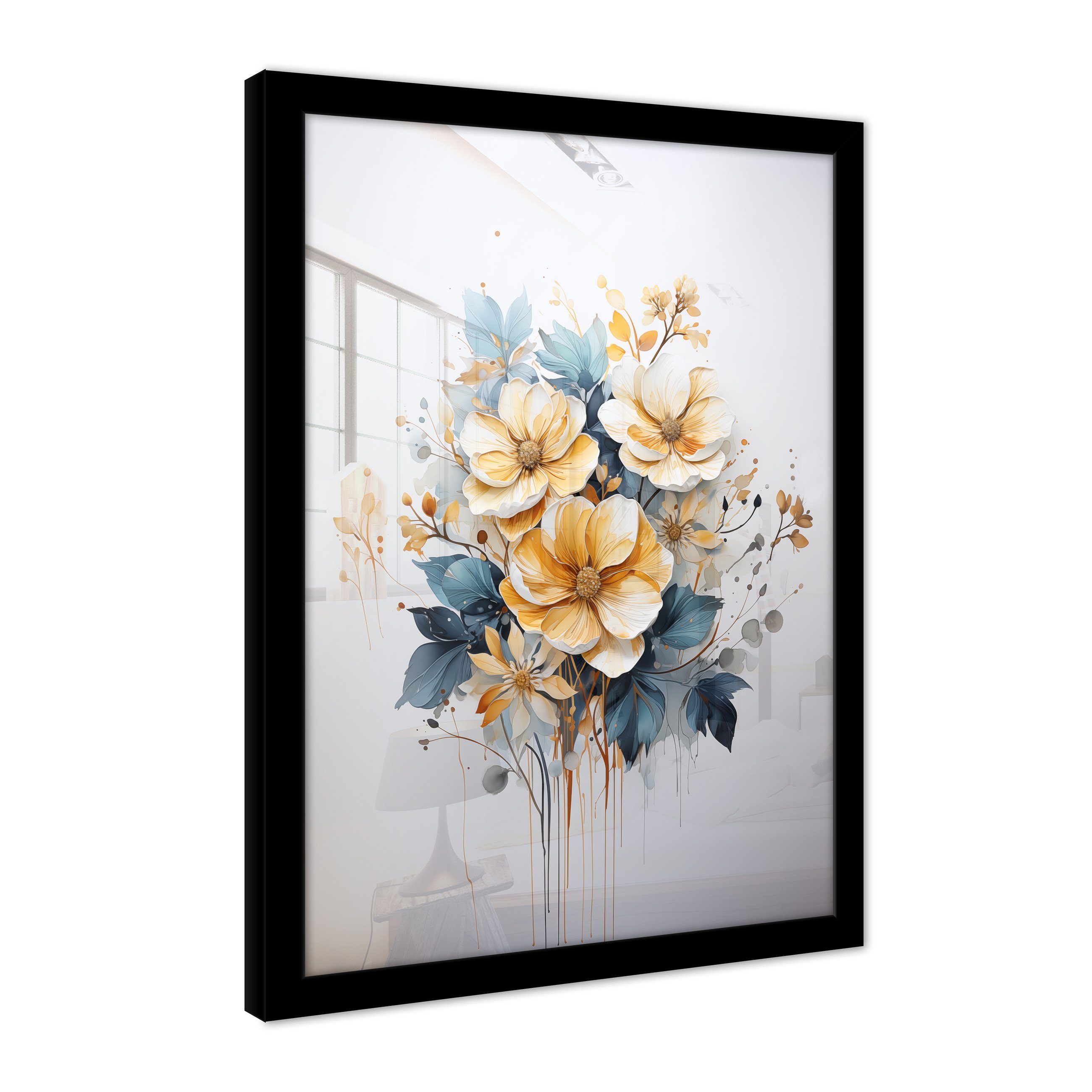 Wallarena Poster Blumen Vintage Wohnzimmer Schlafzimmer günstig online kaufen