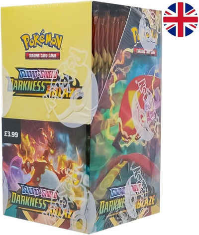 POKÉMON Sammelkarte Pokémon TCG - "Schwert & Schild - Darkness Ablaze" - 18er Display