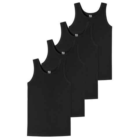 Schiesser Unterhemd 4er Pack Teens Boys 95/5 Organic Cotton (Spar-Set, 4-St) Unterhemd / Tanktop - Baumwolle - Runder Halsausschnitt