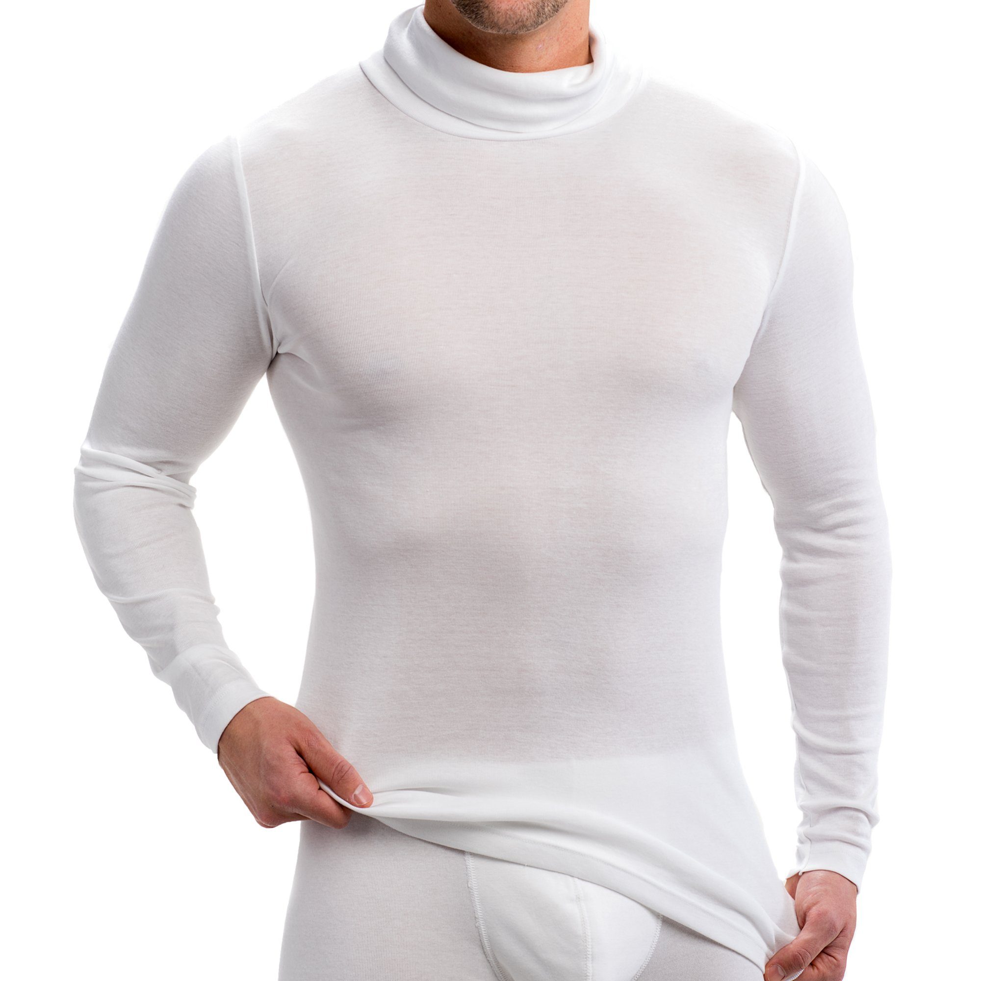 HERMKO Unterziehshirt 16645 Herren langarm Shirt mit Rollkragen günstig online kaufen