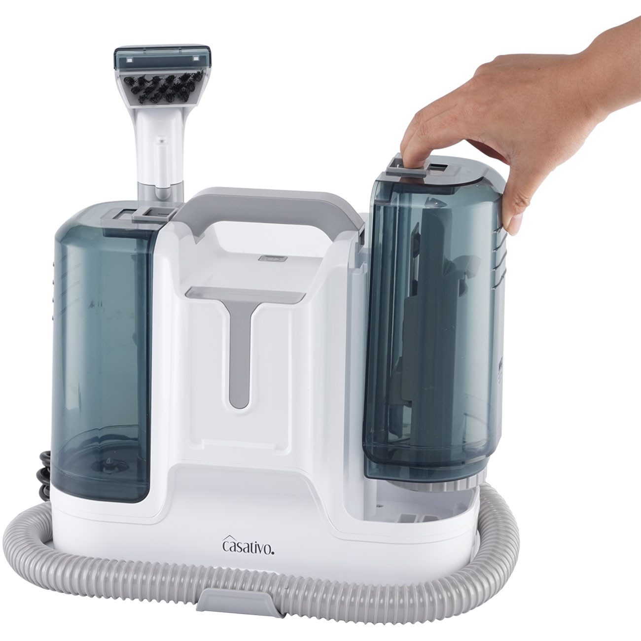 Casativo Wasch-Sauger Leistungsstarker Waschsauger Tiefenreinigung für Polster, Autositze, 450 W, beutellos, effektiv gegen Flecken & Gerüche, Nass- oder Trockenreinigung
