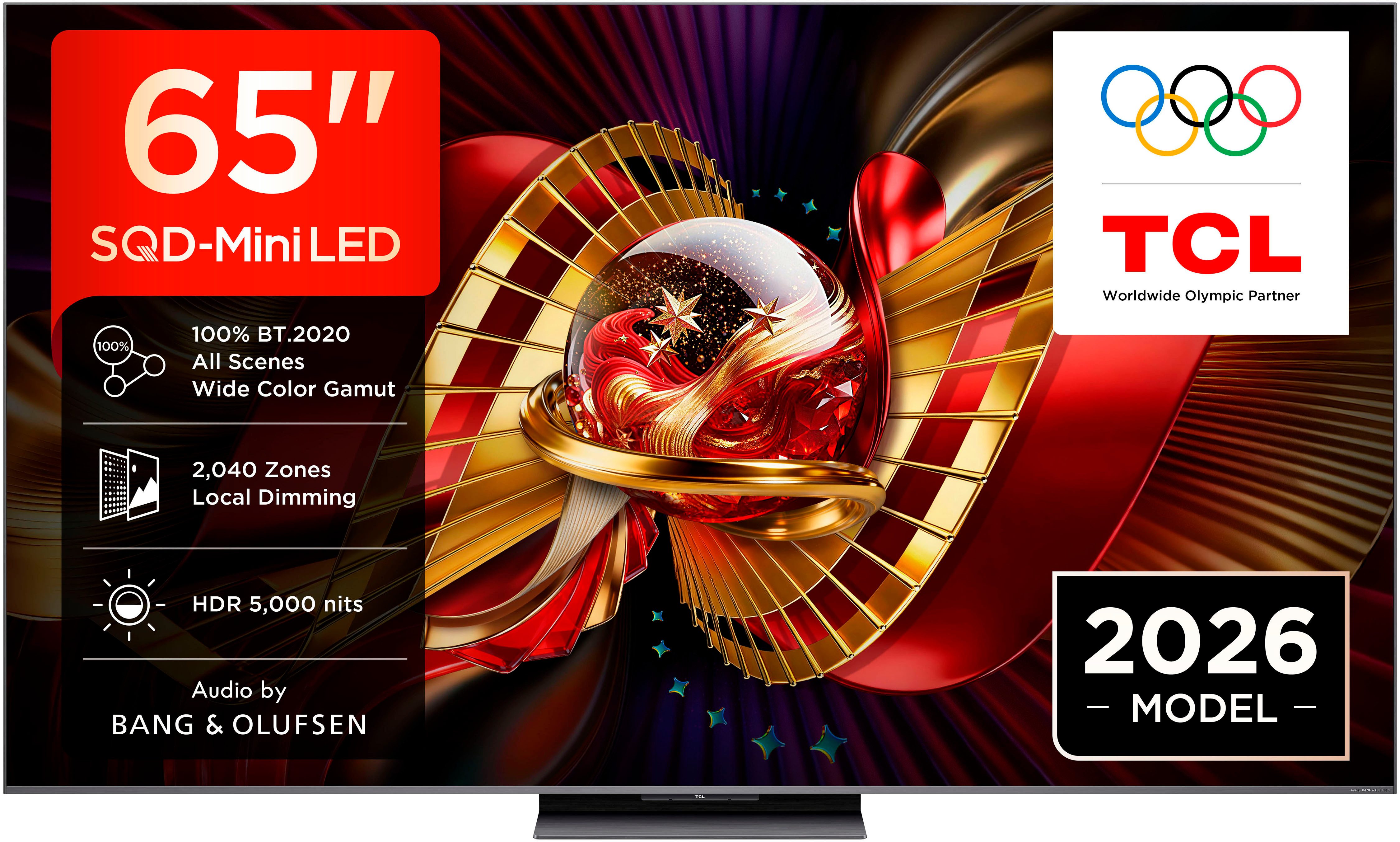TCL 65C8LX1 Mini-LED-Fernseher (164 cm/65 Zoll, 4K Ultra HD, Google TV, SQD-Mini LED, HDR 6000 Nits, 100%BT.2020, 144Hz, AiPQ Pro,Dolby Vision)