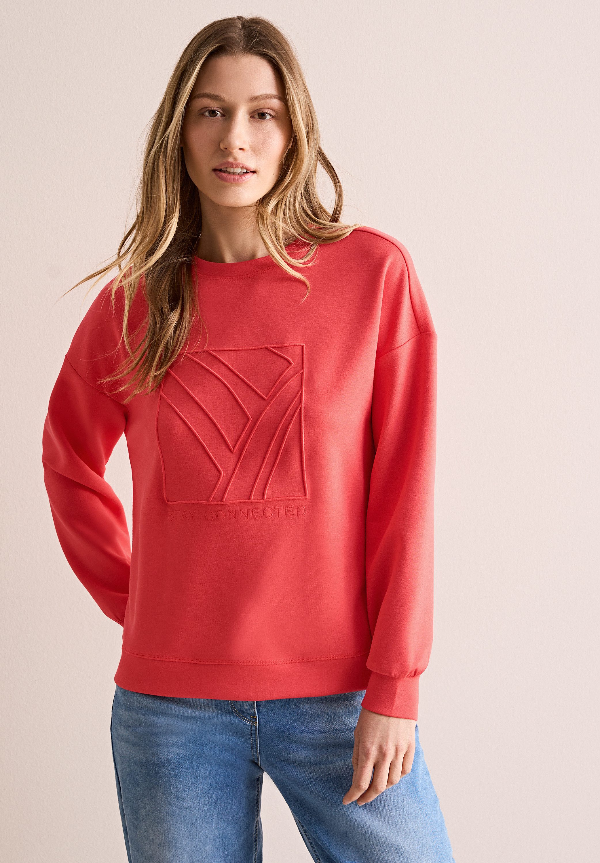 CECIL Sweatshirt mit Rundhalsausschnitt