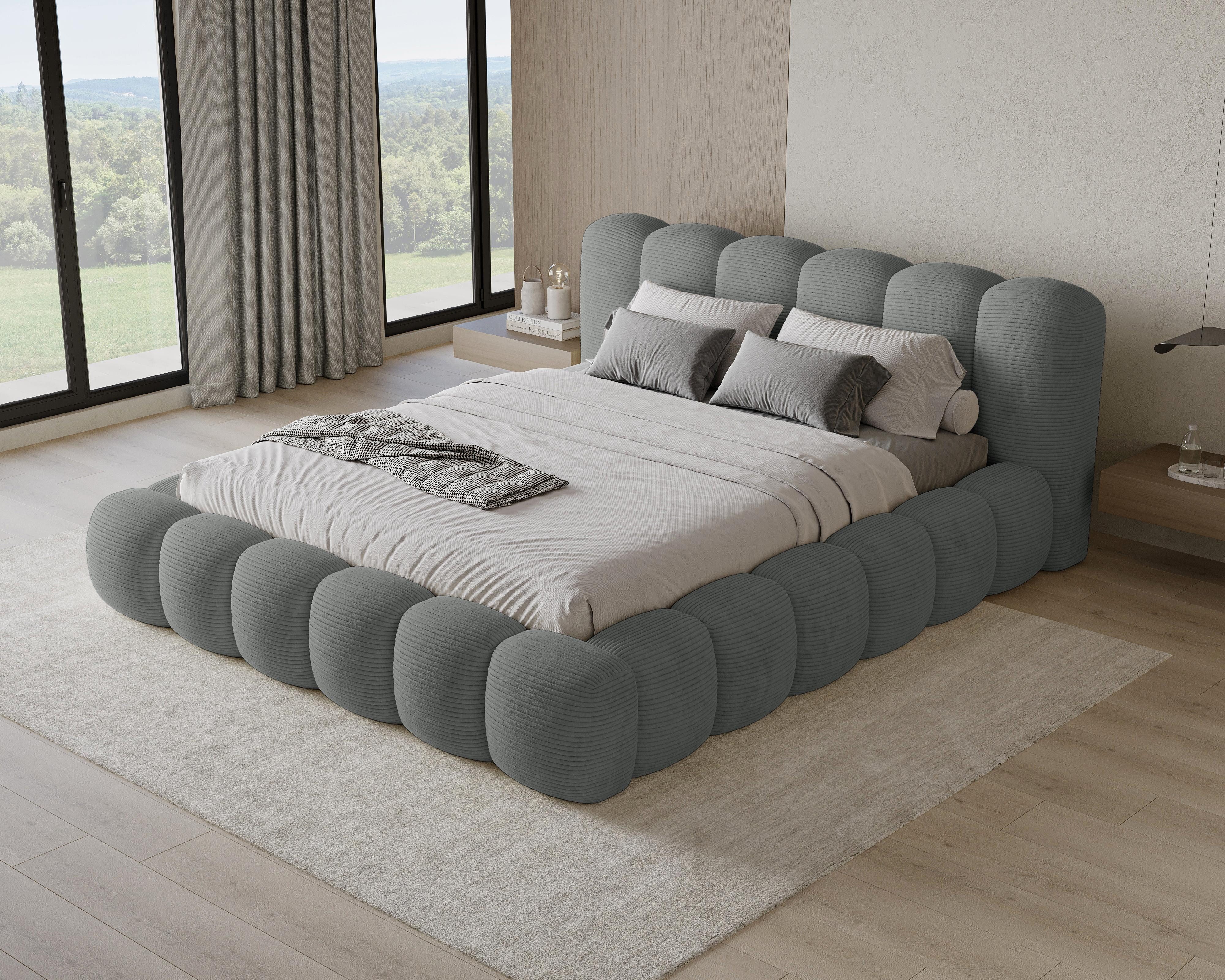 Chilly Möbel Polsterbett Stoff mit Stauraum und Hubfunktion Holzrahmen (Boxbett ohne Matratze in vielen Farben, 1-tlg., 140x200 160x200 180x200 200x200cm), gepo – Bild 3 von 5