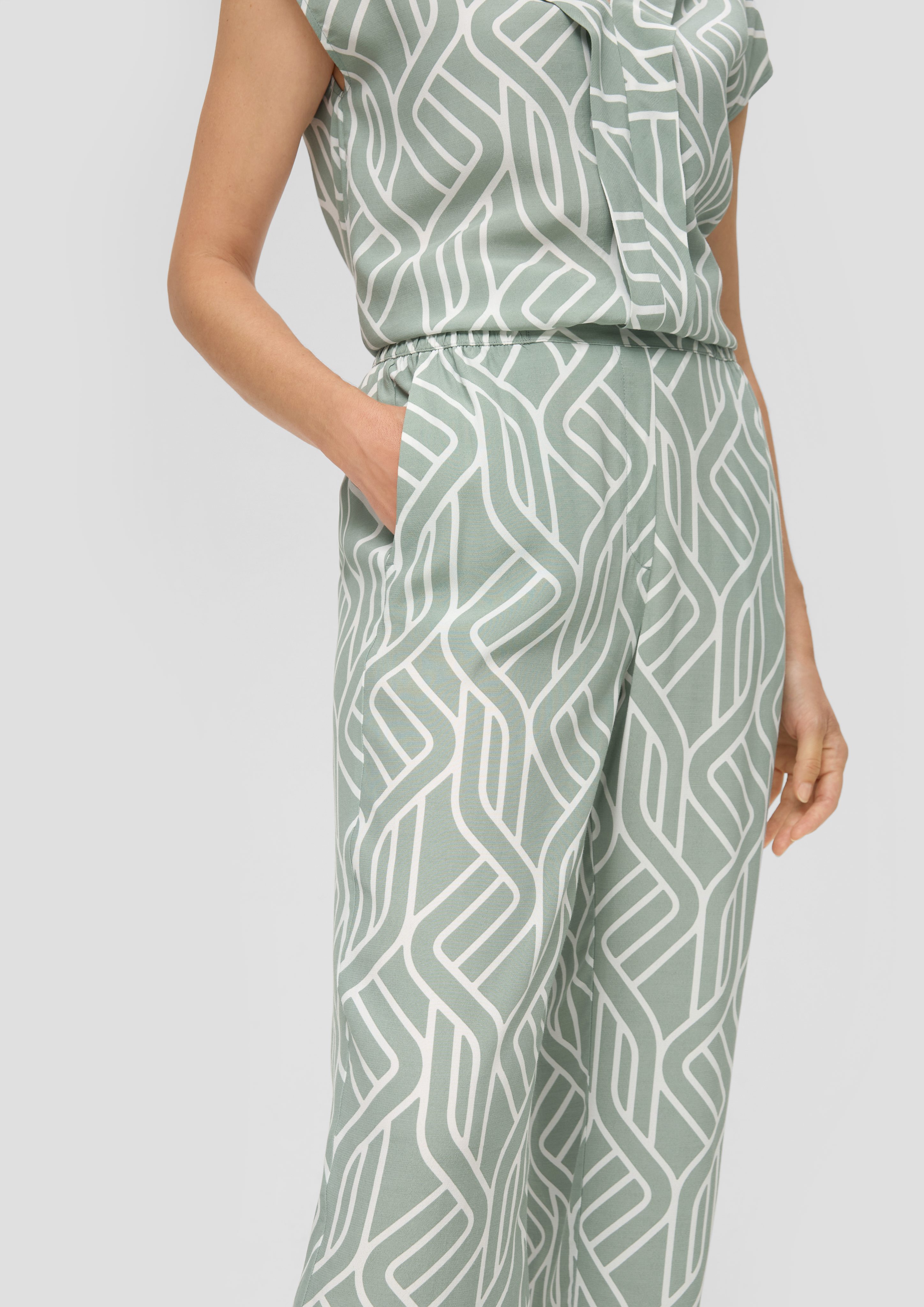 s.Oliver BLACK LABEL Stoffhose Fließende Culotte günstig online kaufen