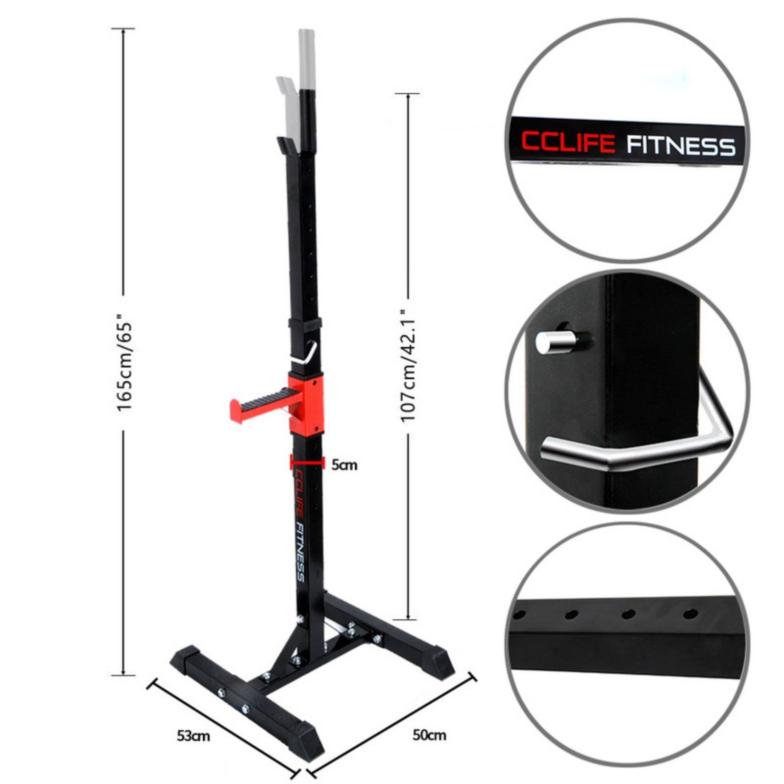 CCLIFE Langhantelständer Squat Rack Kniebeugenständer Langhantelablage höhenverstellbar 150kg