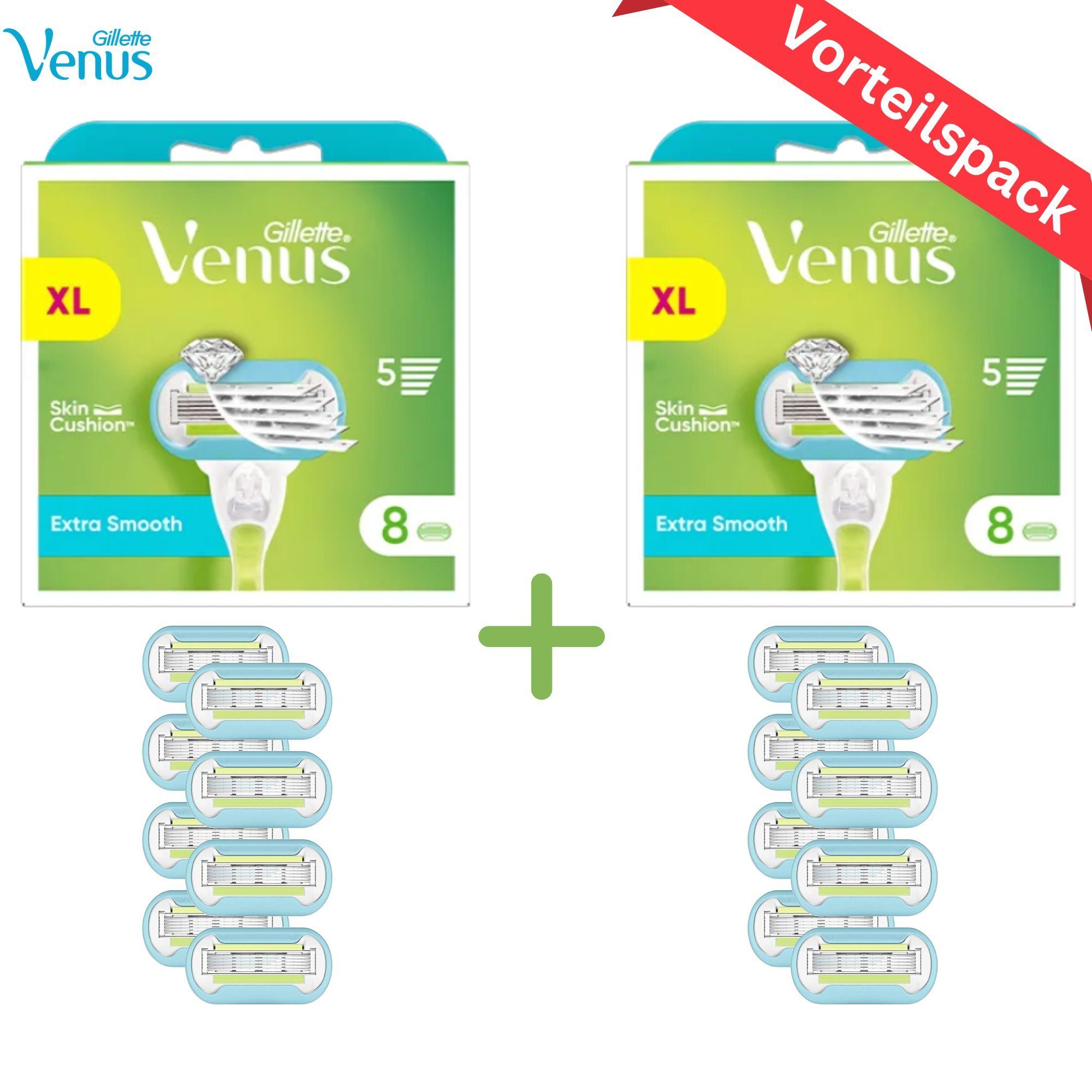 Gillette Venus Rasierklingen Extra Smooth, 5-fach-Klinge mit Diamant-ähnliche Beschichtung