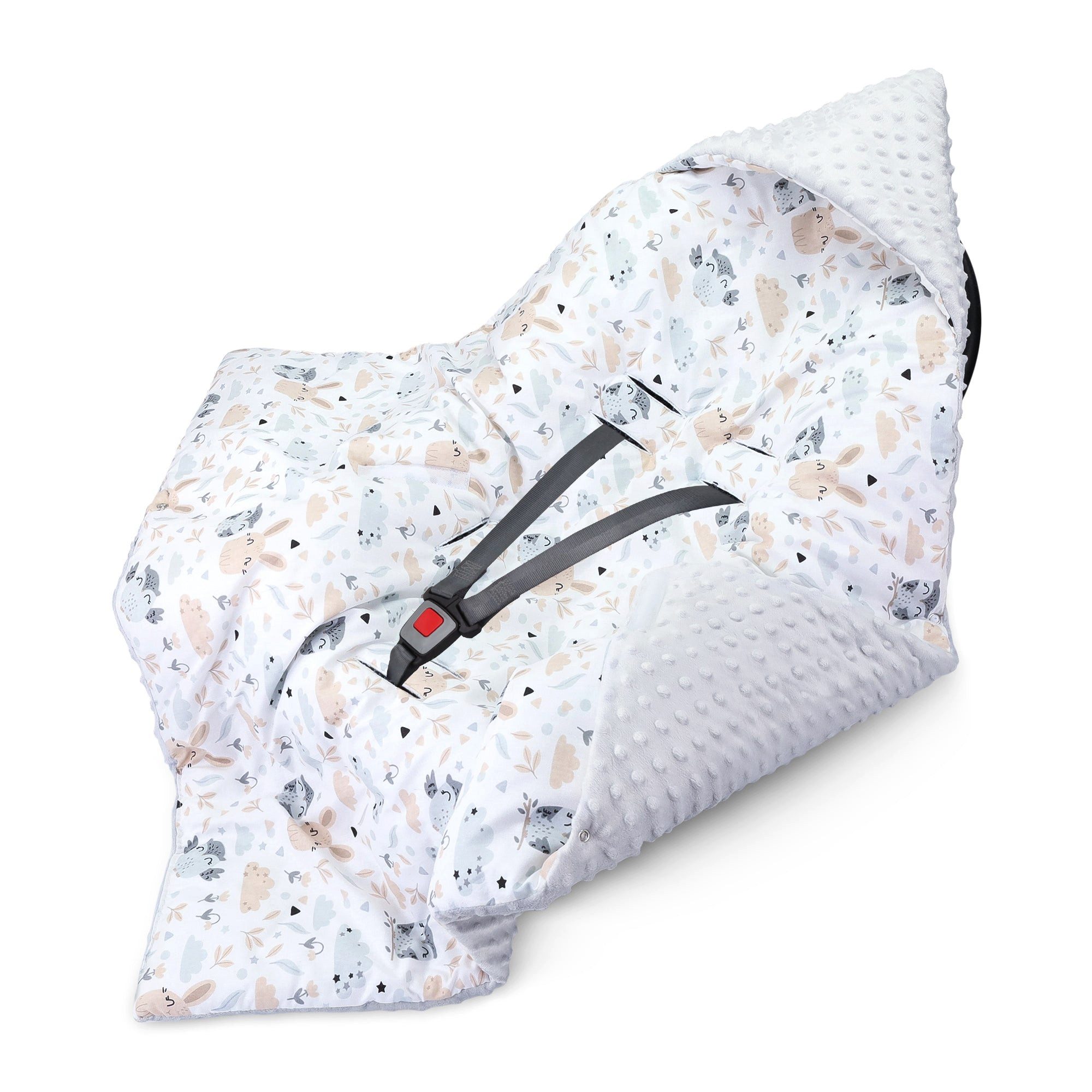 Einschlagdecke Einschlagdecke Babyschale 90x90 cm Eulen