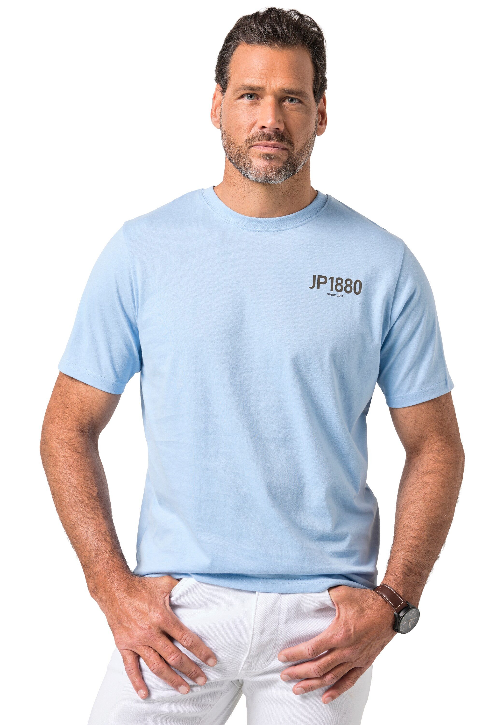 JP1880 T-Shirt T-Shirts 2er-Pack Halbarm Brust-Print günstig online kaufen