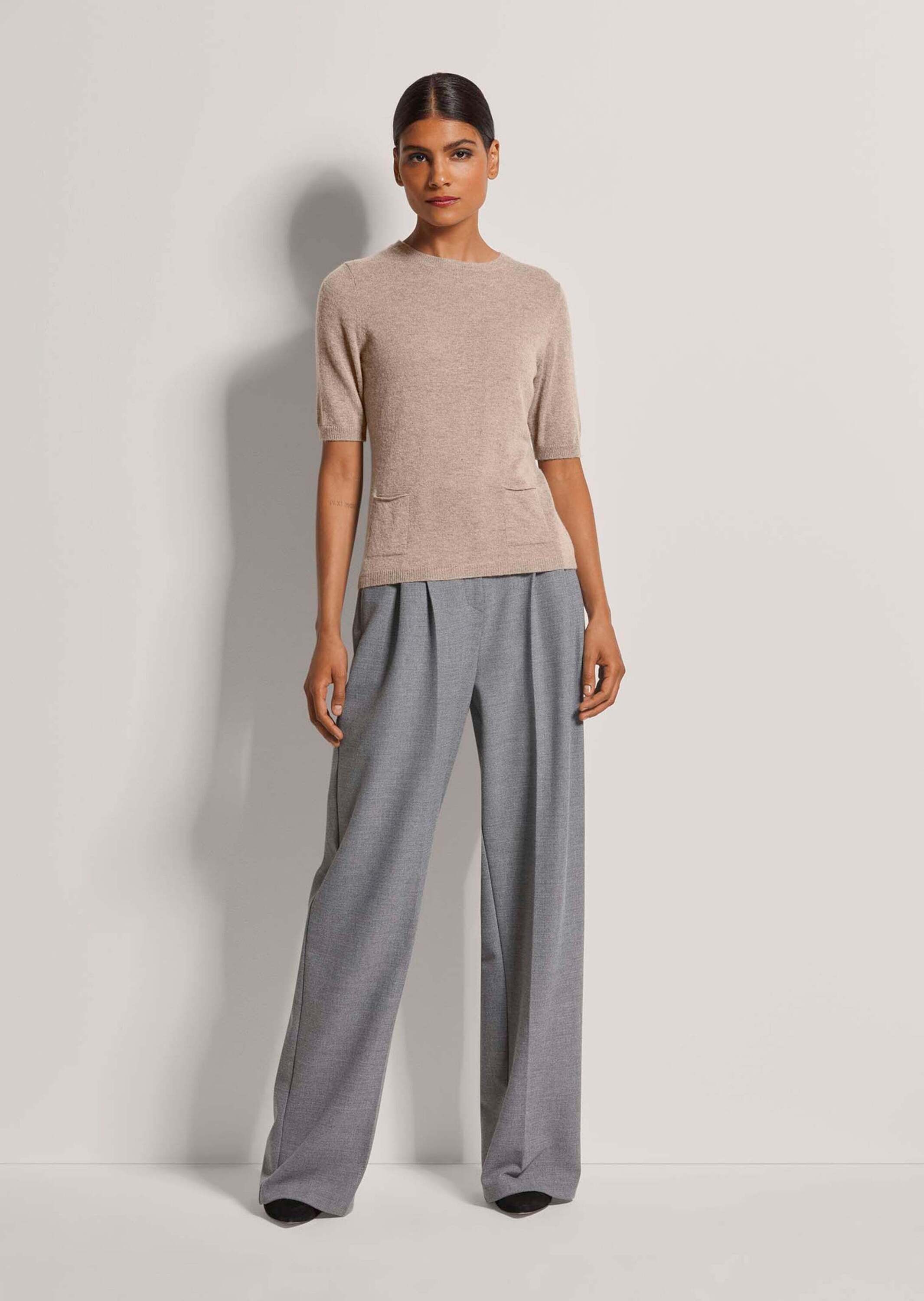 MADELEINE Strickpullover Pullover mit kurzen Ärmeln günstig online kaufen