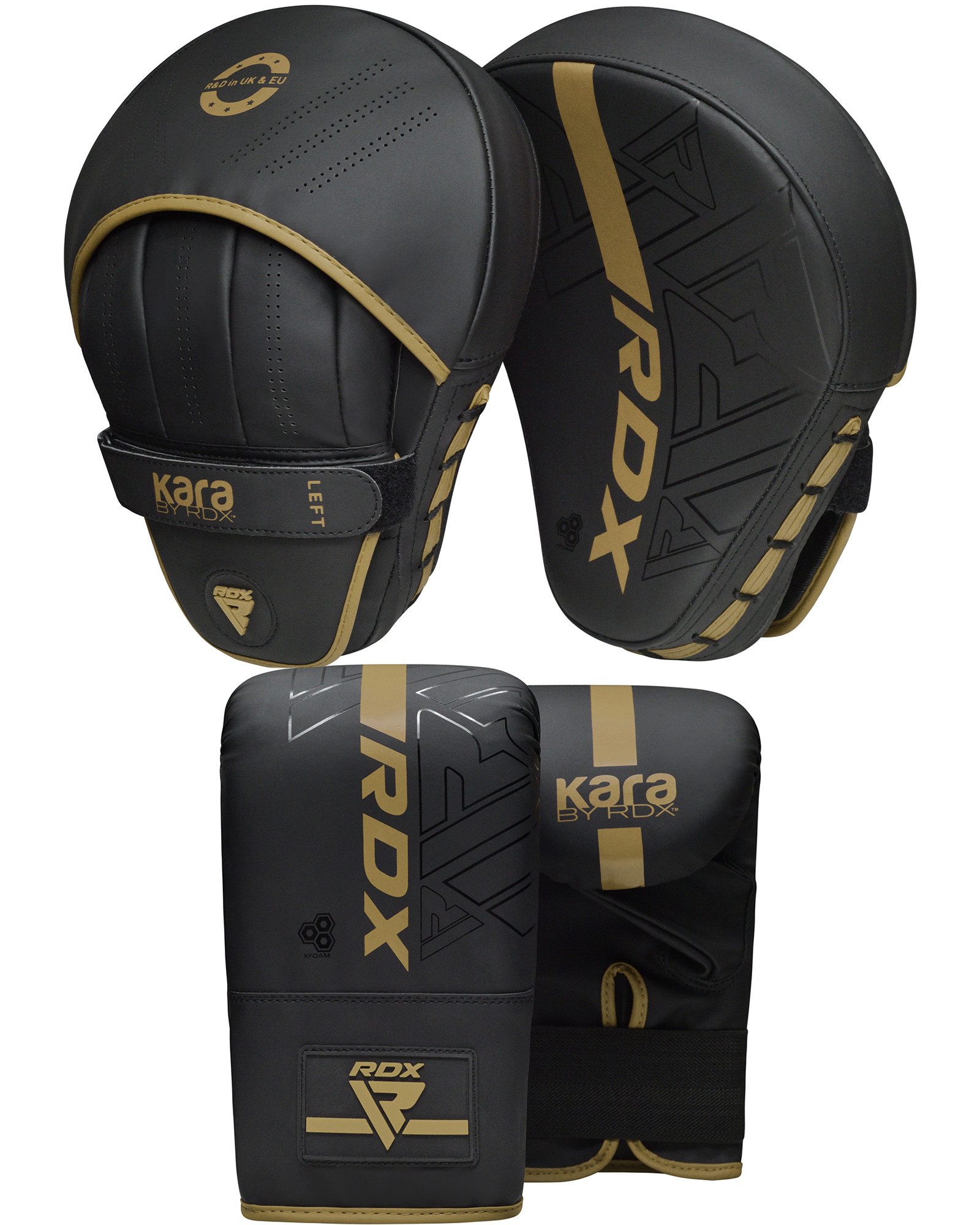 RDX Sports Punch-Handschuhe RDX Boxen Pads und Tasche Handschuhe Punching Training Mitts Kickboxen