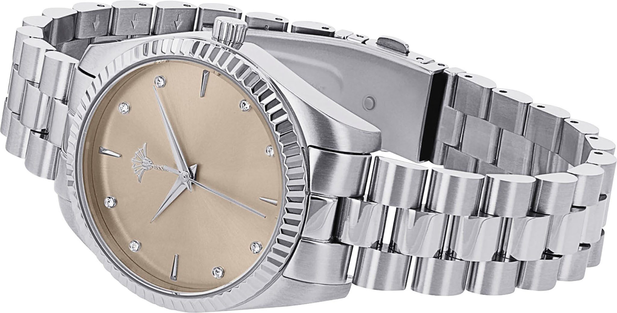 JOOP! Quarzuhr 2039567, Armbanduhr, Damenuhr, Edelstahlarmband, analog, Zir günstig online kaufen