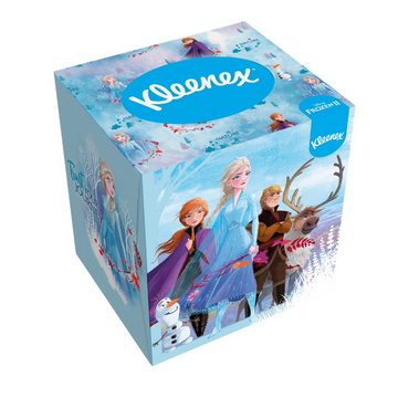 KLEENEX Papiertaschentücher Disney Würfel-Box, 4 verschiedene Designs, 12x48 Taschentücher, Kinder