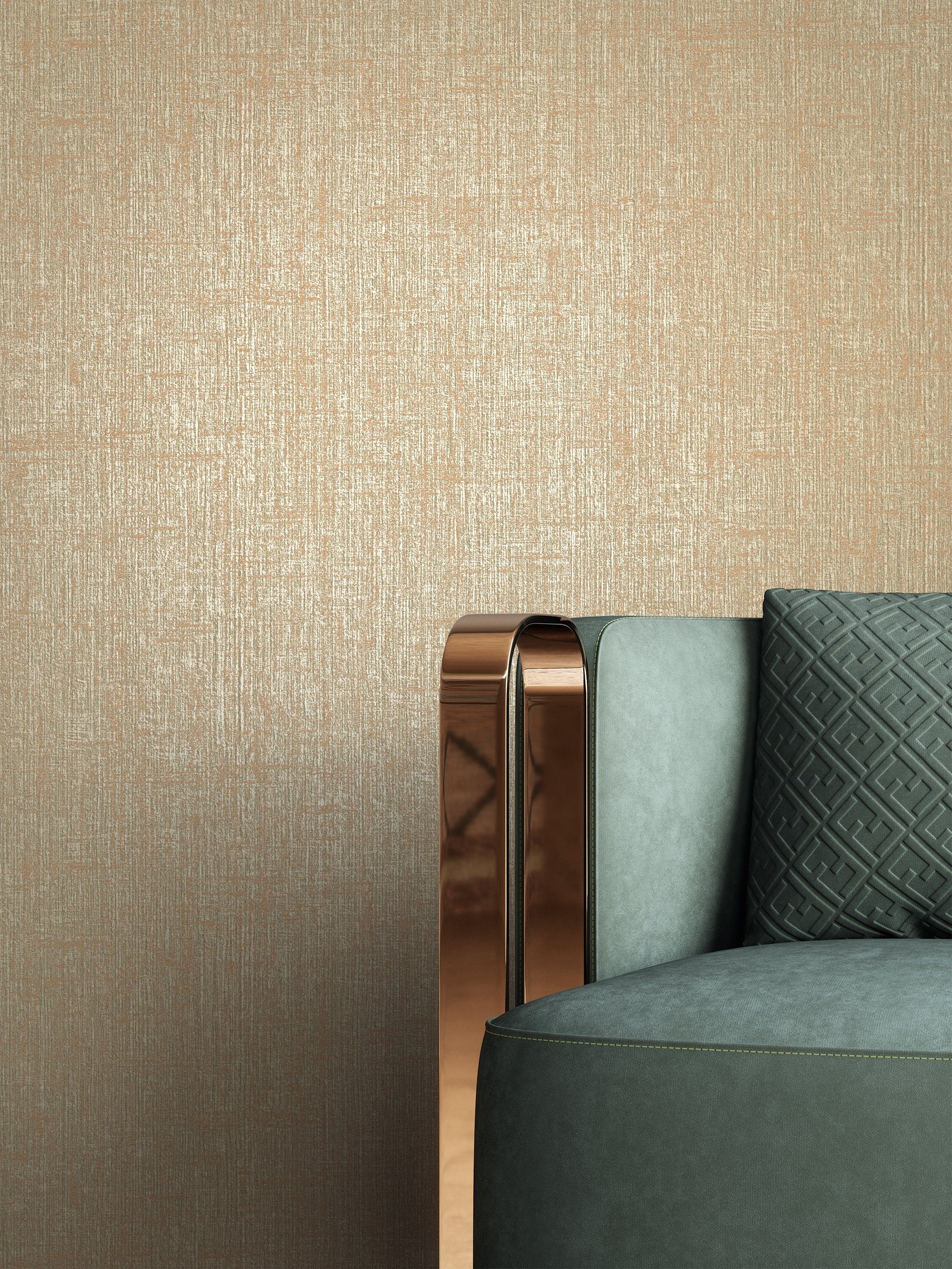 Newroom Vliestapete, Taupe Tapete Uni Leicht günstig online kaufen