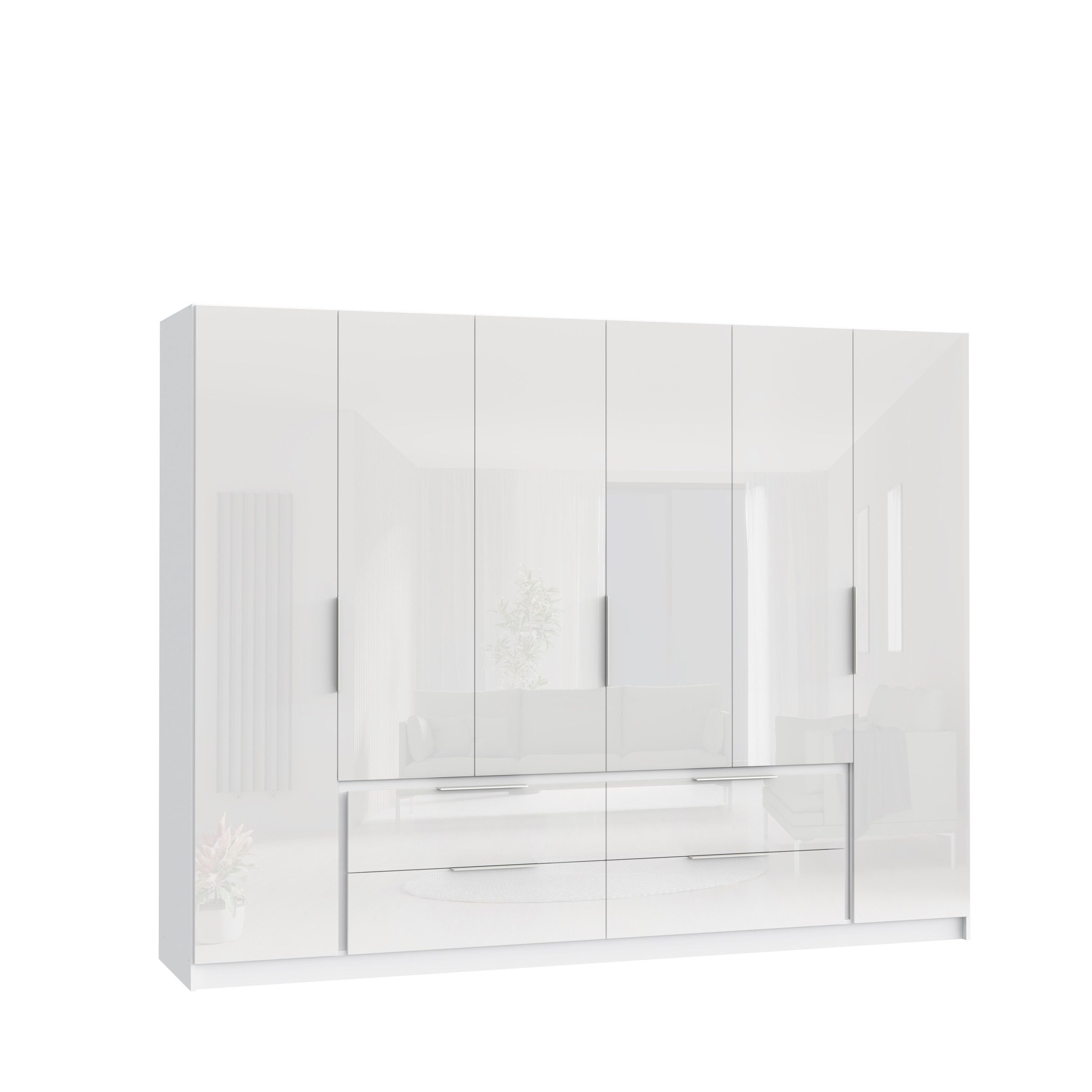 freiraum Kleiderschrank Luano (BxHxT: 269,7x210,5x60 cm) in weiß mit 4 Schu günstig online kaufen