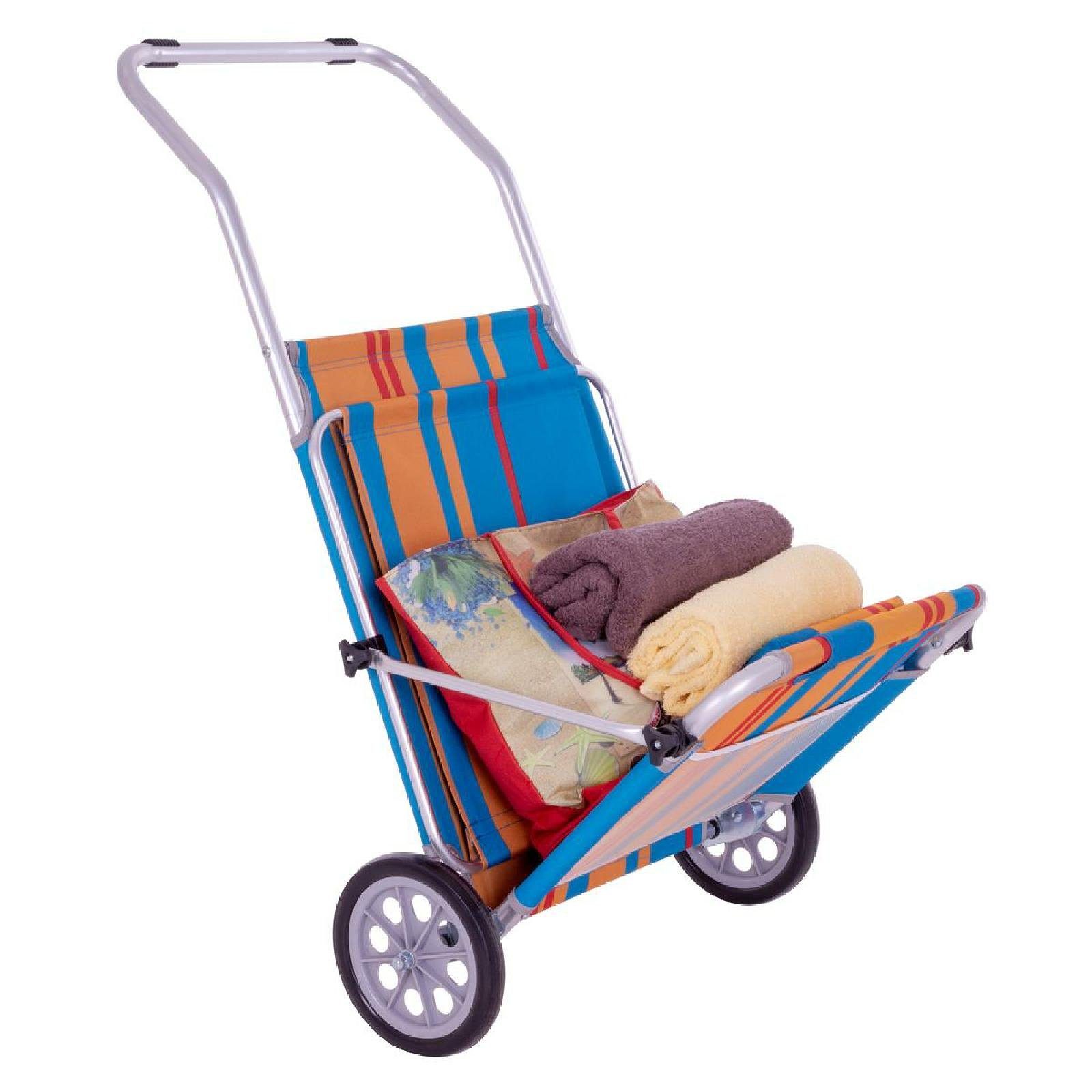 VCM Gartenliege Strandliege mit Räder Strandliege mit Räder