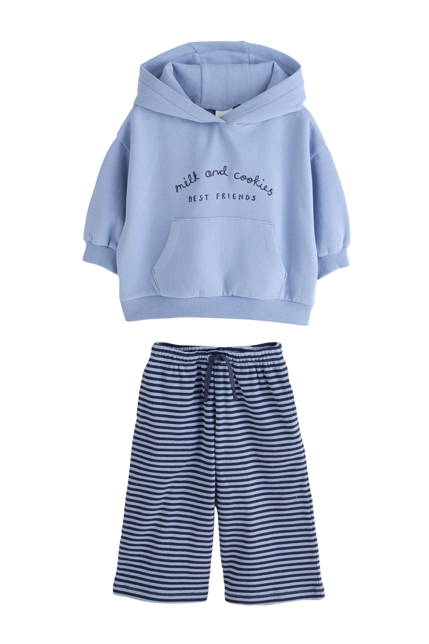 Next Sweatanzug Hoodie und Jogginghose mit weitem Bein im Set (2-tlg)