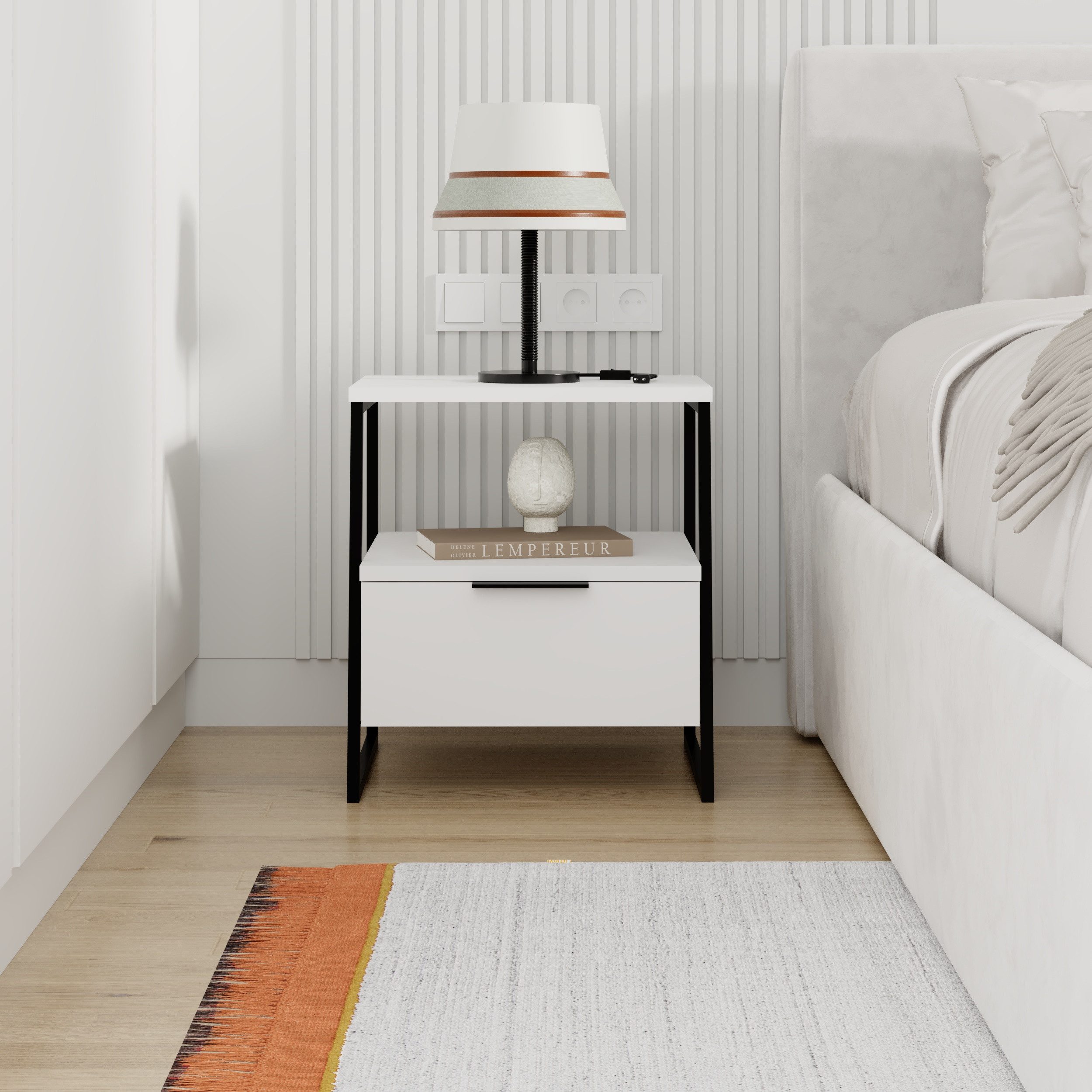 Decortie Nachttisch Pal Moderner Nachttisch, 45 x 41 x 50 cm (1 Tisch), Mod günstig online kaufen