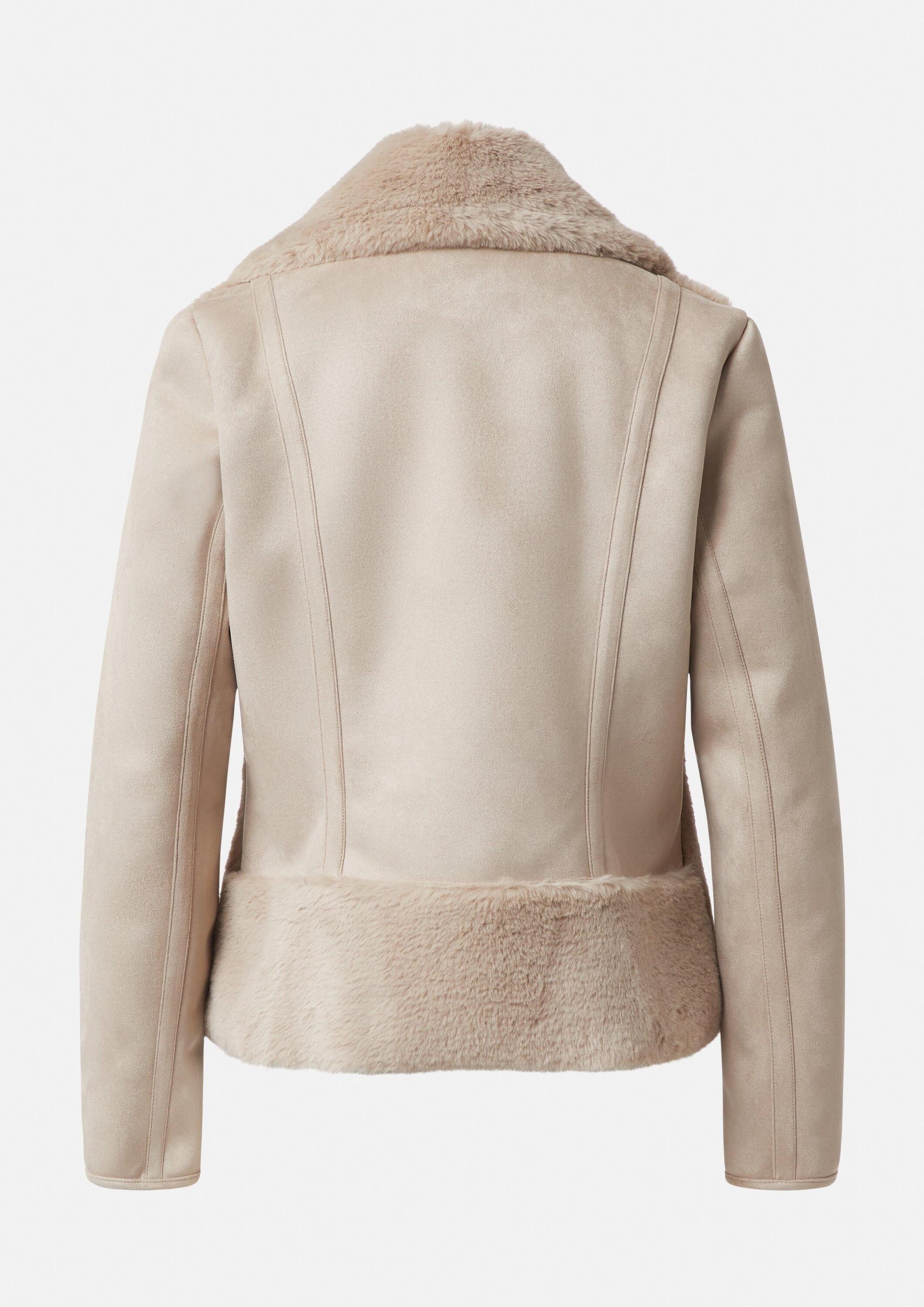 comma Funktionsjacke Outdoor-Jacke Fake Fur-Jacke im günstig online kaufen