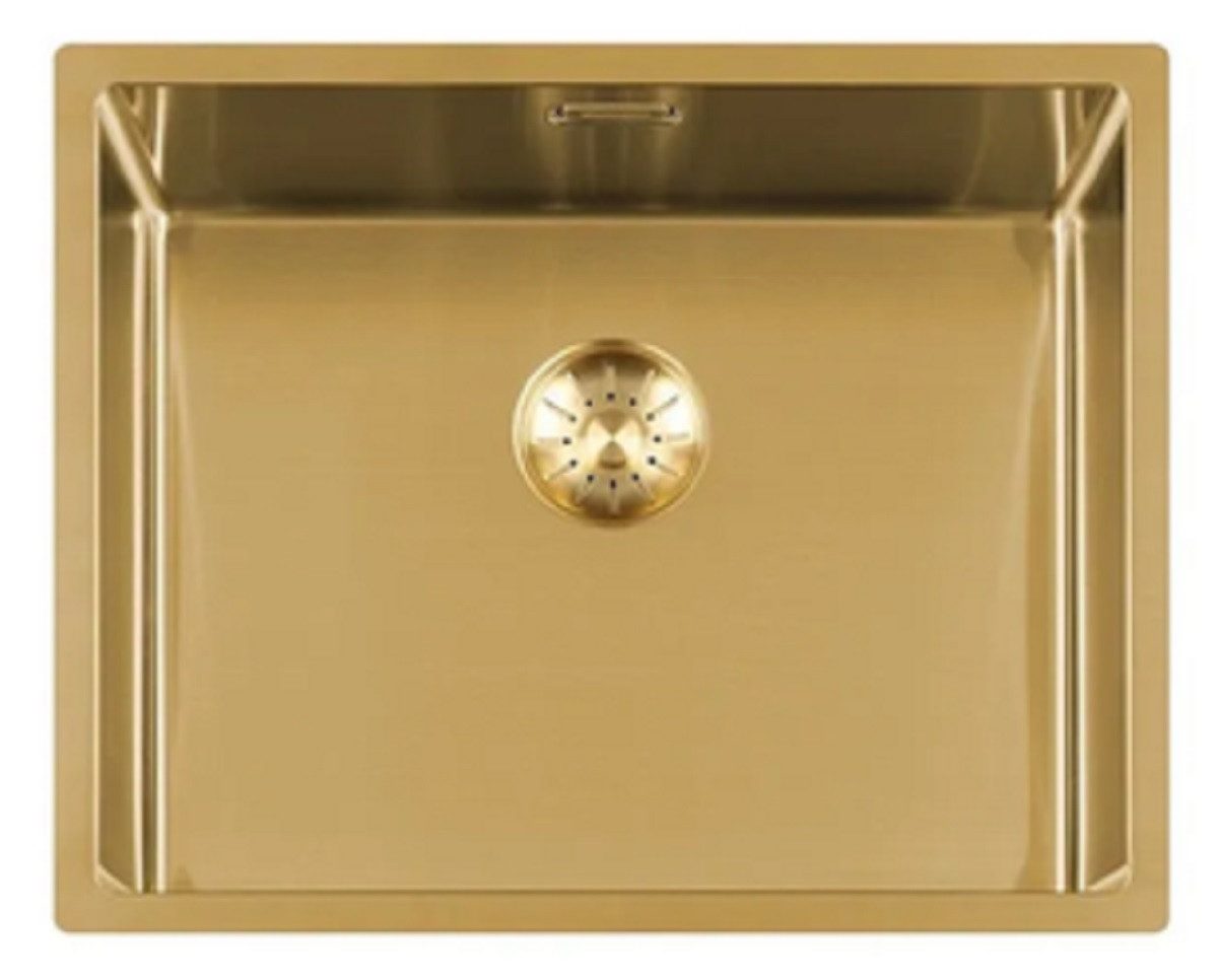 togo Küchenspüle 50SP-Gold, rechteckig, 54/44 cm, Gold Edelstahl Spüle